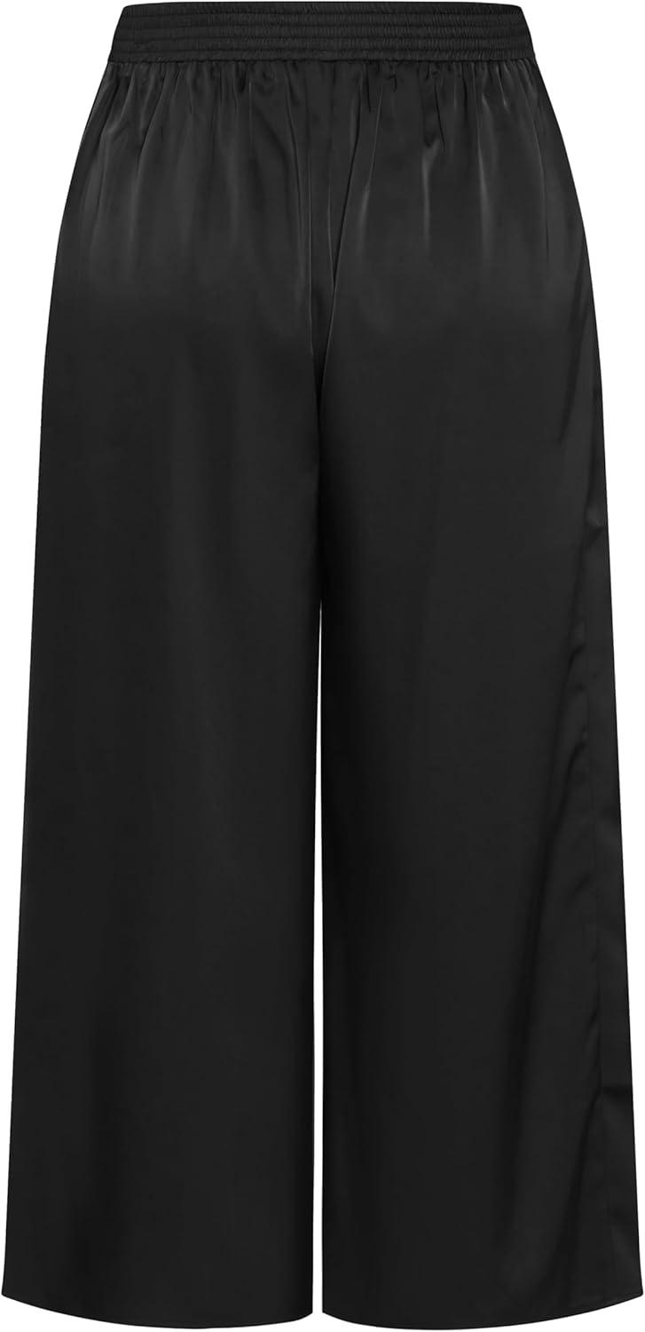 City Chic Plus Size Satin Palazzo Champagne Pant - Image 5