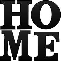 Jetec 12 Inch Wooden HOME Letters Farmhouse Wall Decor - 4pc Black Hanging Signs for Living Room, Entryway, Christmas