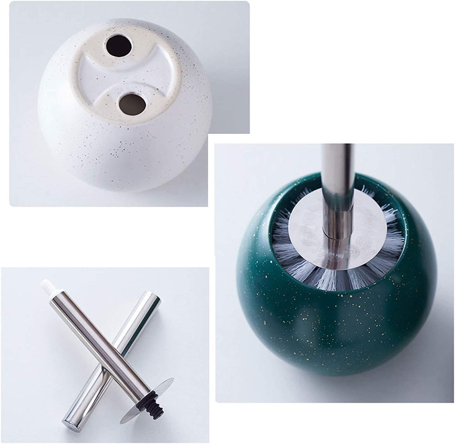 Spazzolone WC Scopino WC Spazzola WC Scopino Rotondo In Ceramica E Supporto Set Di Strumenti Per La Pulizia Spazzola E Supporto Per WC Con Base Circolare Antiscivolo Scovolino WC Scopettino WC Scopino
