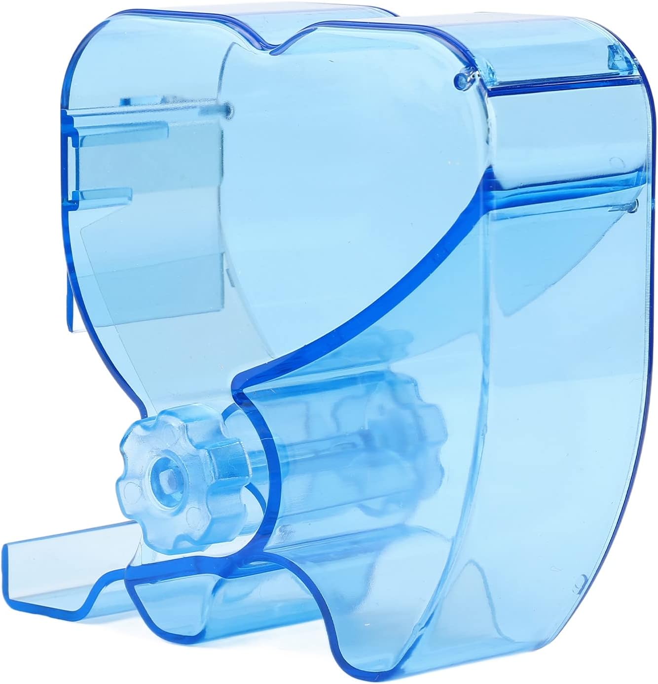 YUYTE Cotton Roll Dispenser, Cotton Roll Box, Blue ABS Plastic, Streamlined Design,