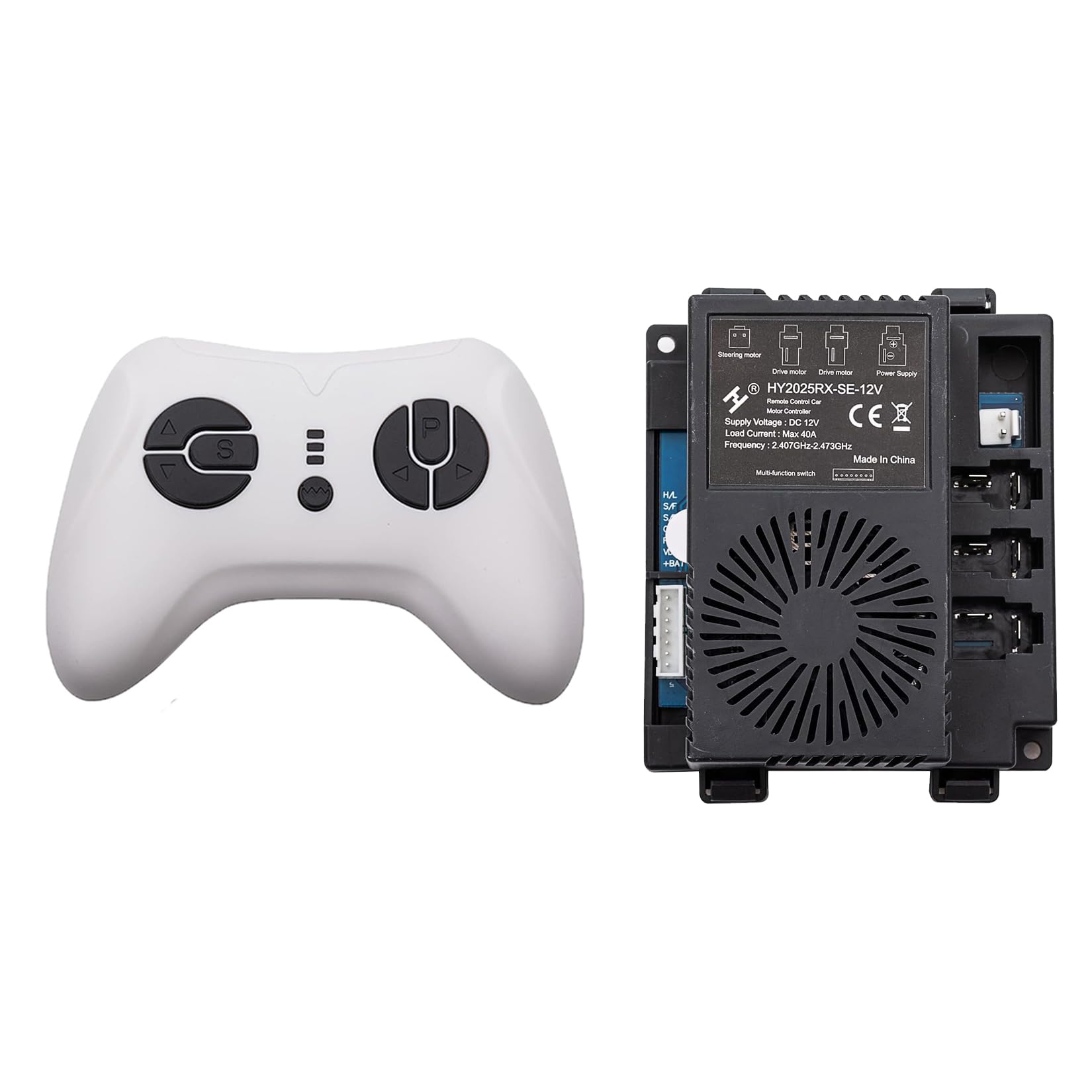 Front view of the VitalKos HY2025RX-SE JR1839 WH remote control