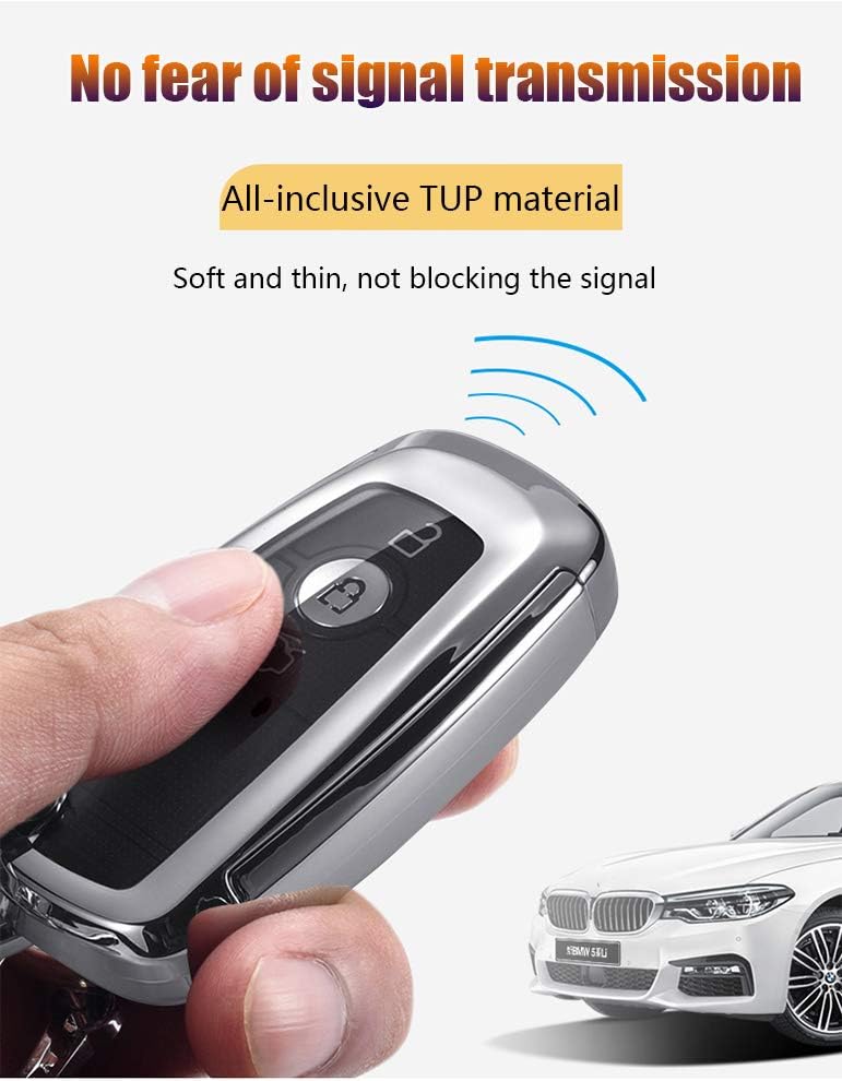 Great luck TPU Car Key Protector Remote Smart Key Cover Fob Case,with Key Chain（red） for Ford Fusion F150 F250 F350 F450 F550 Edge Explorer Escape Mustang Remote 2017 2018 2019 2020 Keyless Entry