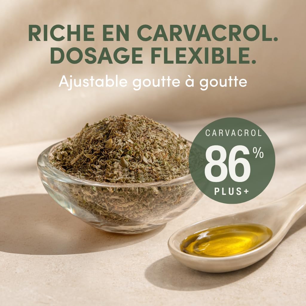 ImunON Huile d'Origan Bio - Complément d'Huile Essentielle d'Origan avec 86-90% Carvacrol et Huile d'Olive Vierge Extra - Soutien Immunitaire et Digestif - Végan, Sans OGM, Sans Gluten - 30ml