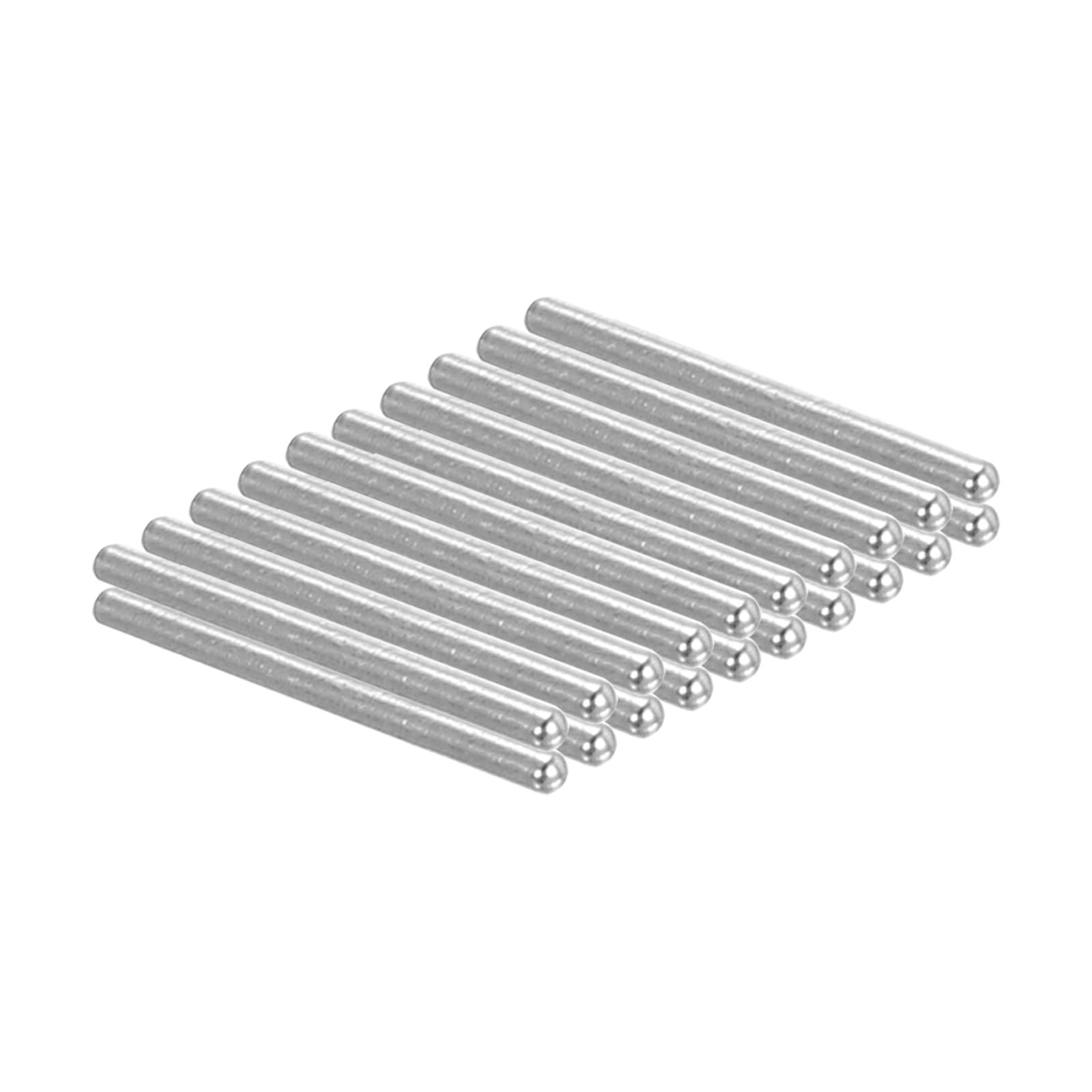 PATIKIL 304 Stainless Steel Dowel Pins 1x10 mm (5/64" Dia), 20 Pcs Round Head Flat Chamfered End Metal Dowel Pins Bunk Bed Pegs for Support Shelves
