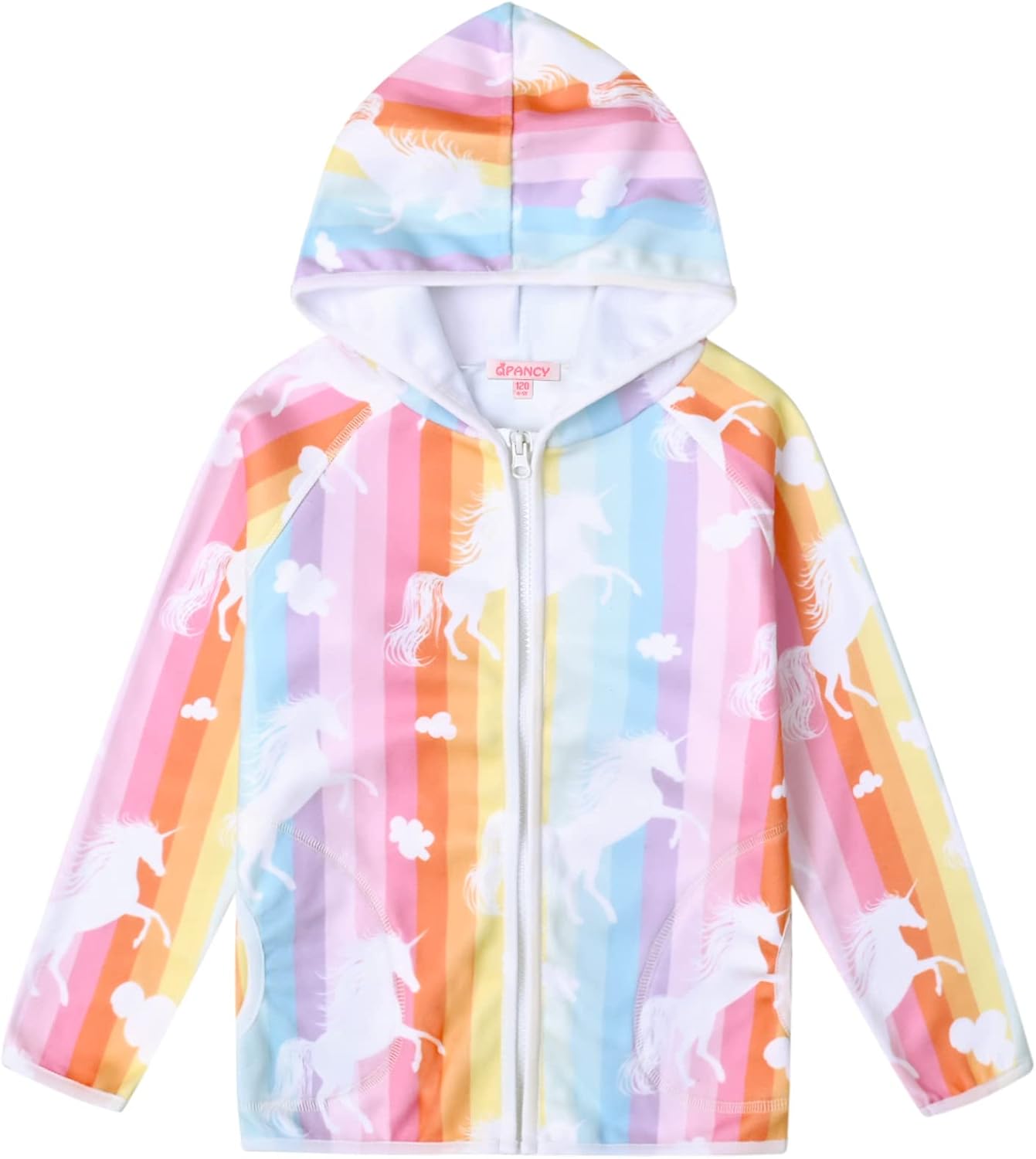 QPANCY Girls Fleece Jackets Zip Up Hoodie Kids Fall Winter Warm Sweatshirts Clothes with Pockets