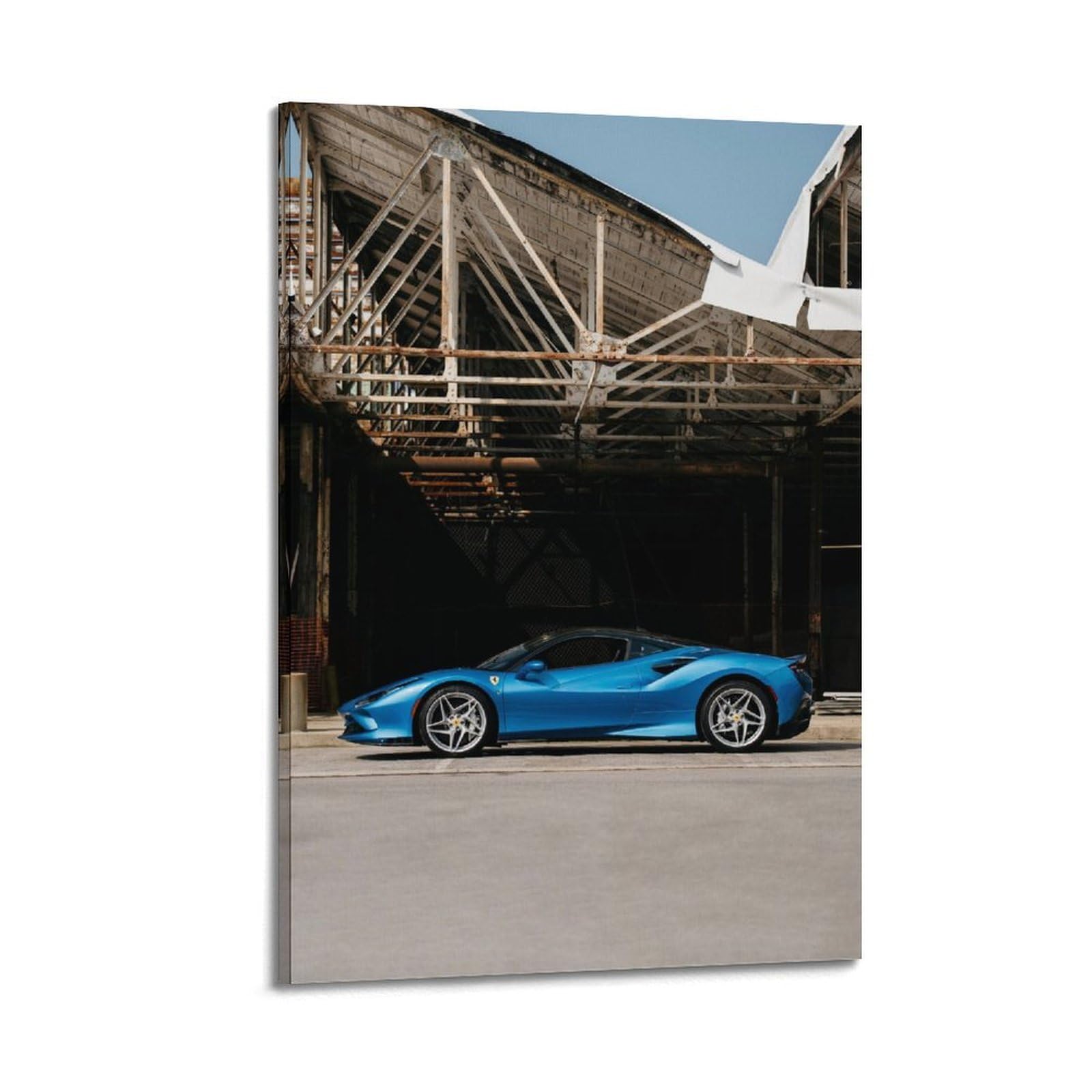 OKAHYS V8 Engine Supercar F8 Tributo Racing Poster Modern Decorative Canvas Prints - Ideal Wall Art for Family, Man Cave, Game Room, Boys & Girls Bedroom 20x30inch(50x75cm)