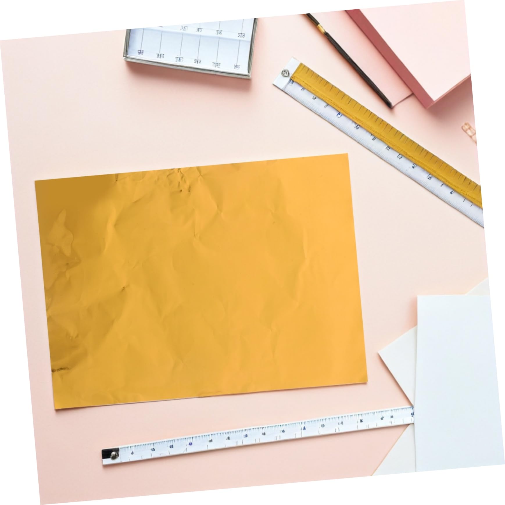 Hojas Metálico Dorado de para Manualidades Resina y Scrapbooking Láminas para Decoración Navideña y Uñas Accesorios para Proyectos