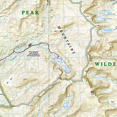 Cloud Peak Wilderness Map (National Geographic Trails Illustrated Map, 720) - Image 2