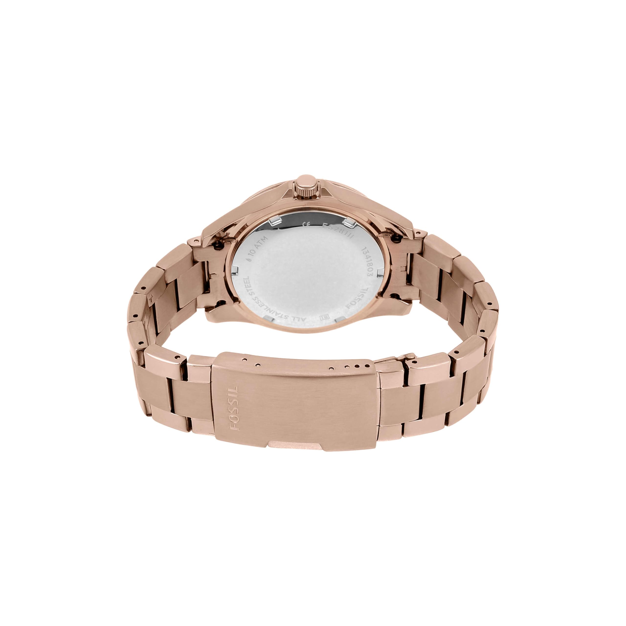 Fossil Riley Reloj para Mujer, Movimiento cronógrafo con Correa de Acero o Piel