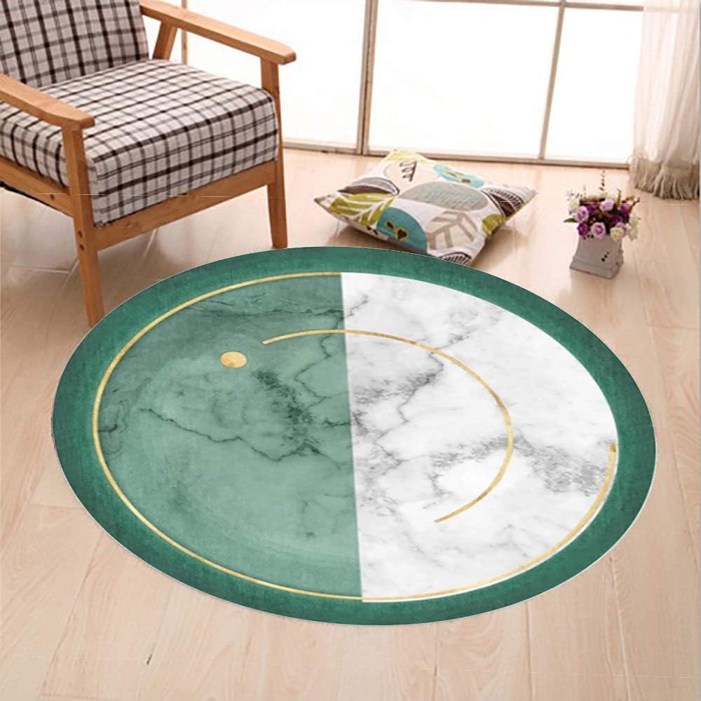 Chair Carpet Floor Protector Mat Non Slip Carpet Floor Mat Protector With White And Green Split Marble Pattern Round Floor Mats For Living Room Bedroom Green 100cm Amazon Co Uk Home Kitchen