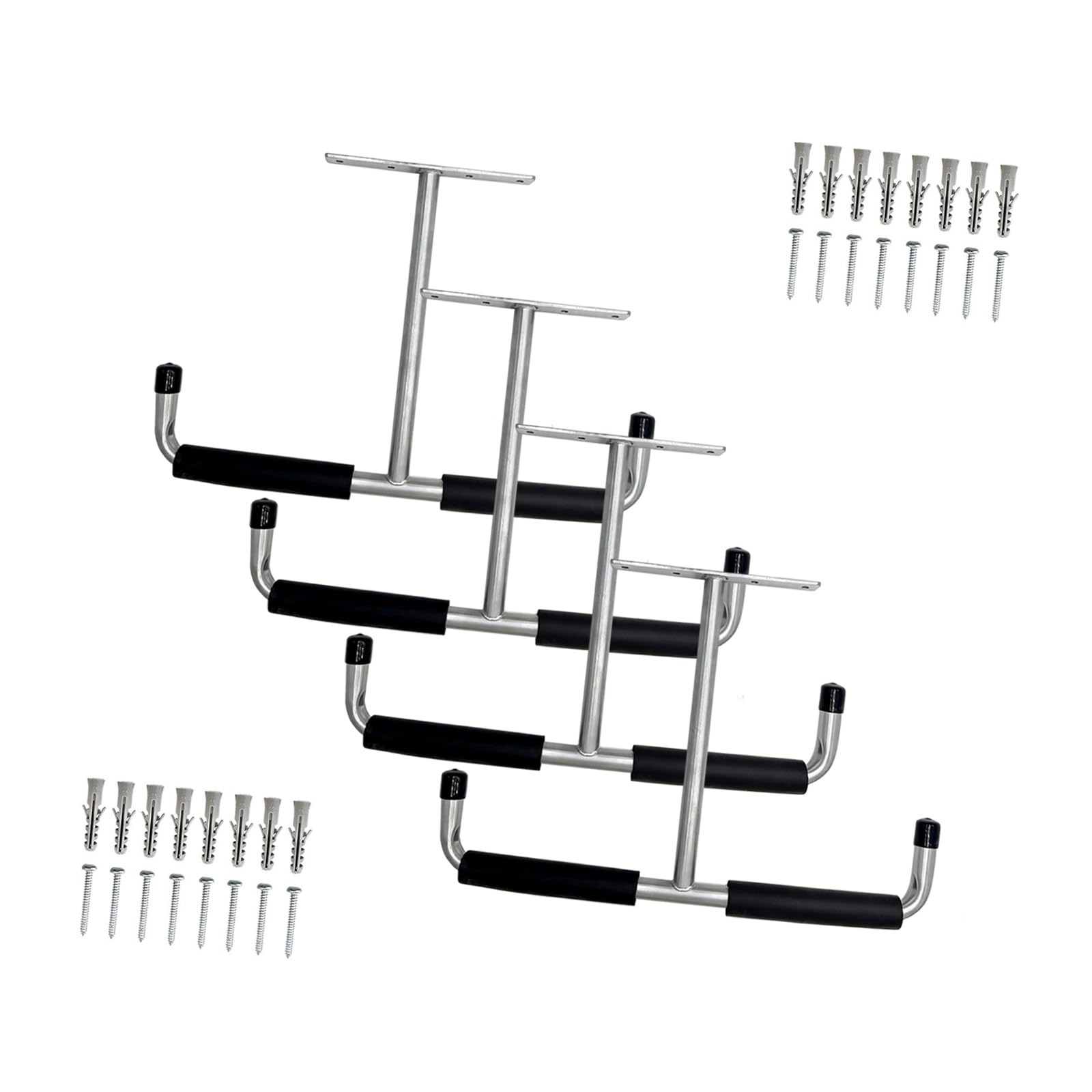 Tsophreniq 4Pcs Carbon Steel T Shaped Rack Heavy Duty Hanger Rust Overhead Garage Storage Hook