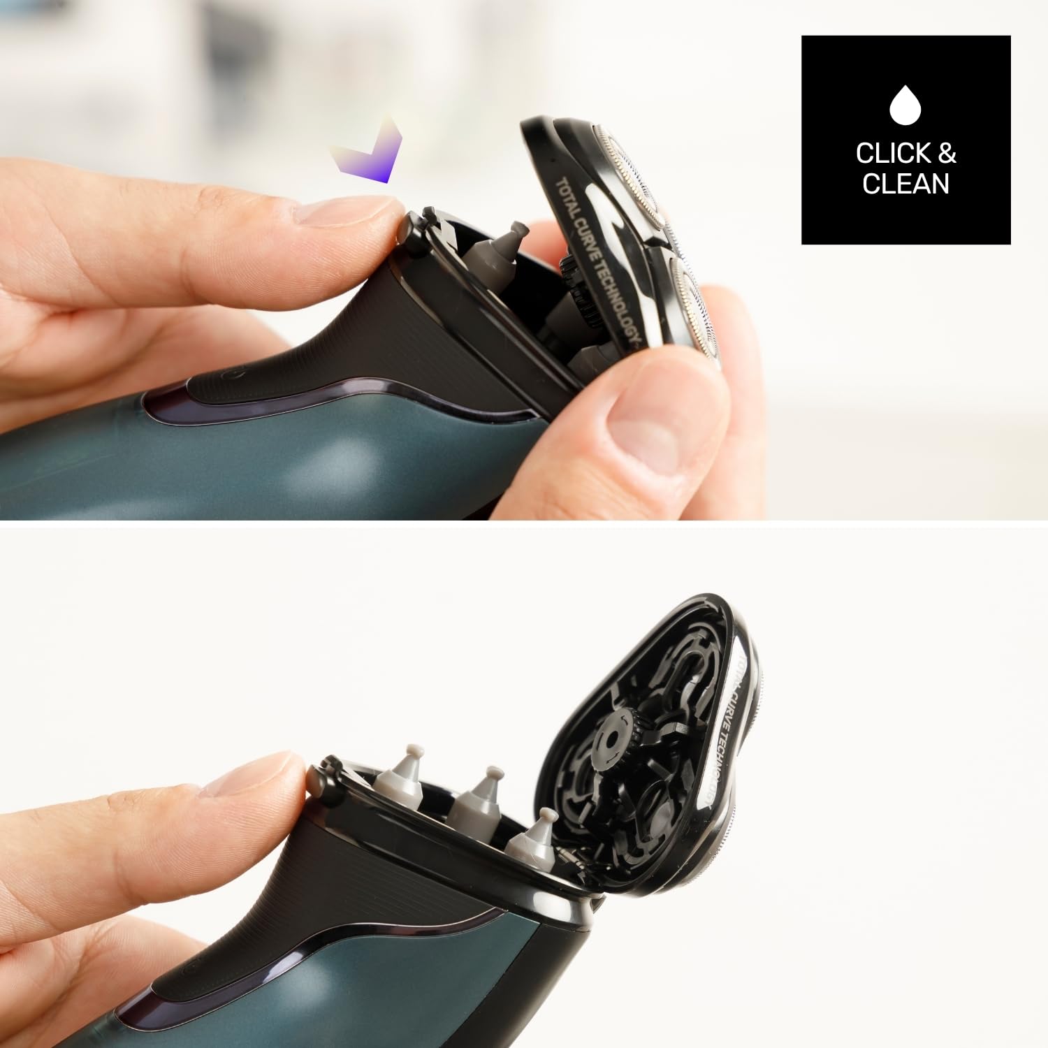 Taurus - Elektrorasierer Herren + 100 Min Laufzeit | 3-fach Scherkopf | Nass & Trocken (IPX7) | Präzisionstrimmer | Total Curve Technology | Kabellos & mit Kabel | Ergonomisch, reisefreundlich