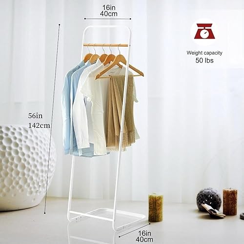 Miniatura 4 de JEFEE Perchero para colgar ropa, perchero simple para exhibición de almacenamiento de ropa, perchero de metal resistente, perchero para colgar ropa
