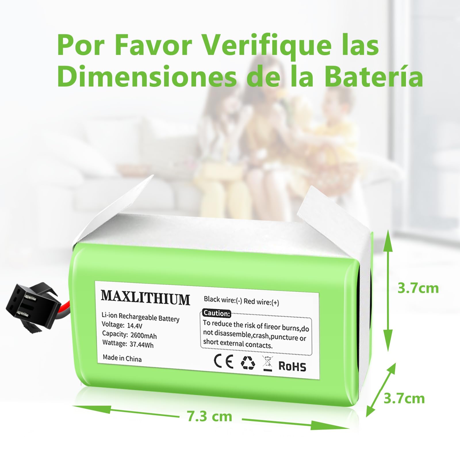 Batería de Repuesto Compatible Conga Excellence 1090 990 999 950 1790 1990, Ikohs Netbot S14 S15, Eufy RoboVac 11 11S 30 35C, Ecovacs Deebot N79 N79S DN622 14.4V 2600mAh