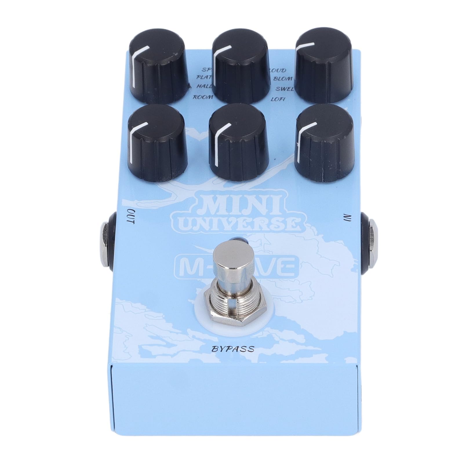 Naroote Pedal de Efecto de Reverberación de Modelado Digital con 9 Tipos de Reverberación para Creación e Interpretación de Música, Adecuado para Entusiastas de la Guitarra Metal 4.41x2.68x1.57in