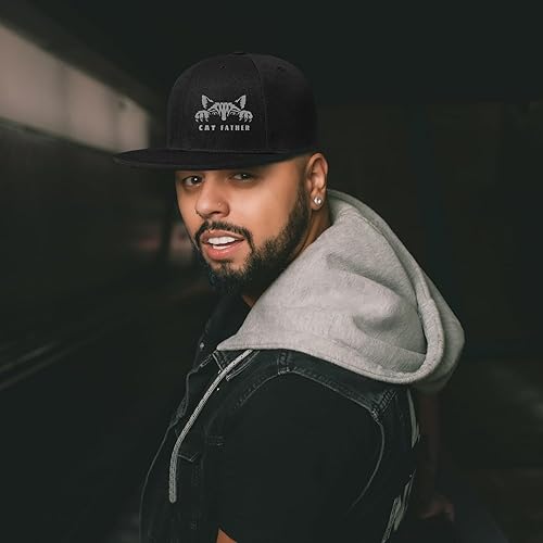 Miniatura 3 de Sombrero de chef para hombre con cierre de presión, divertido sombrero plano para niño y mujer, ajustable, gorra de béisbol negra