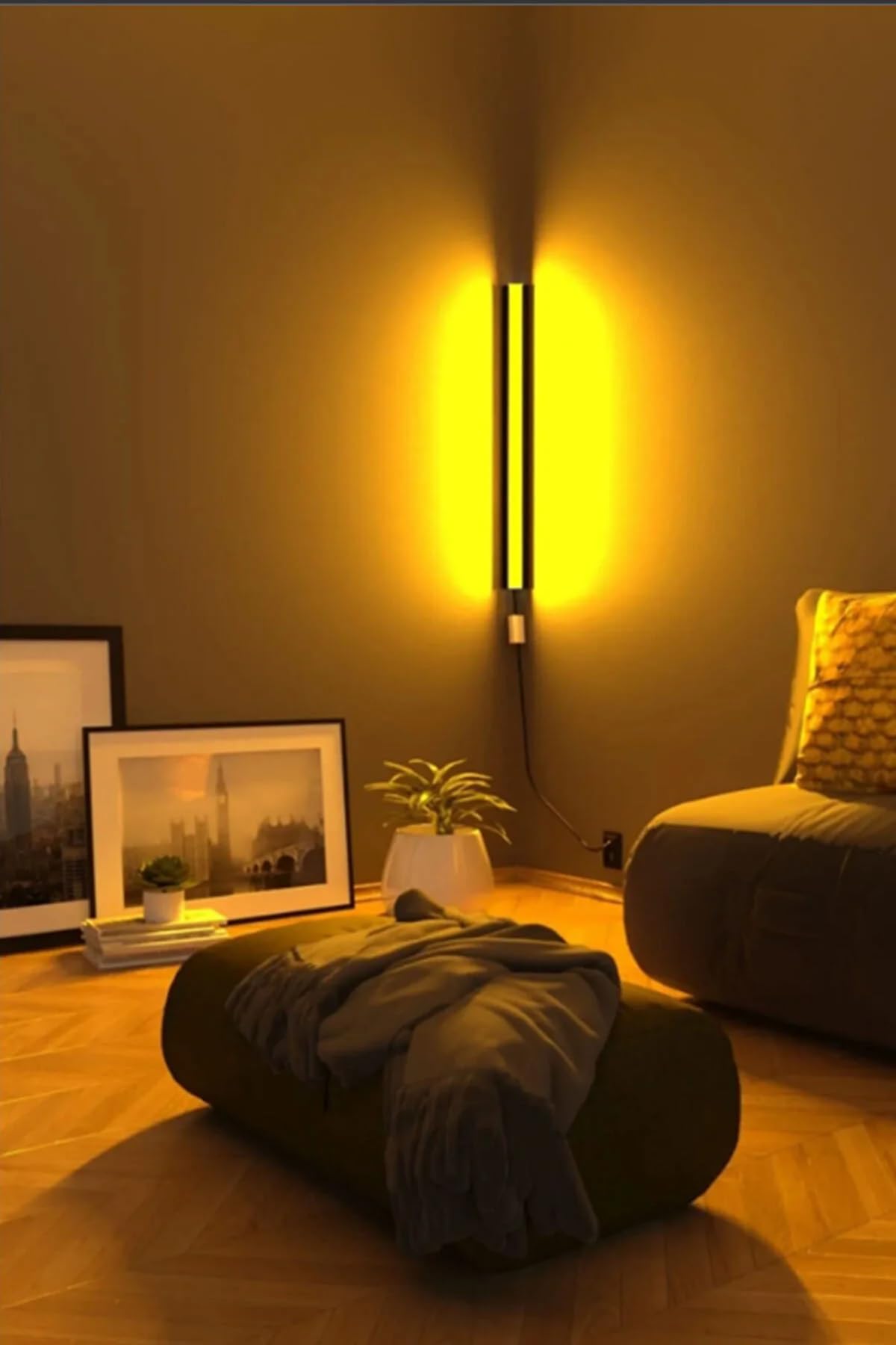 luciole Led Abajur Aplik Gece Lambası RGB Lambader 16 Renkli Uzaktan Kumandalı Işık 4 Animasyonlu