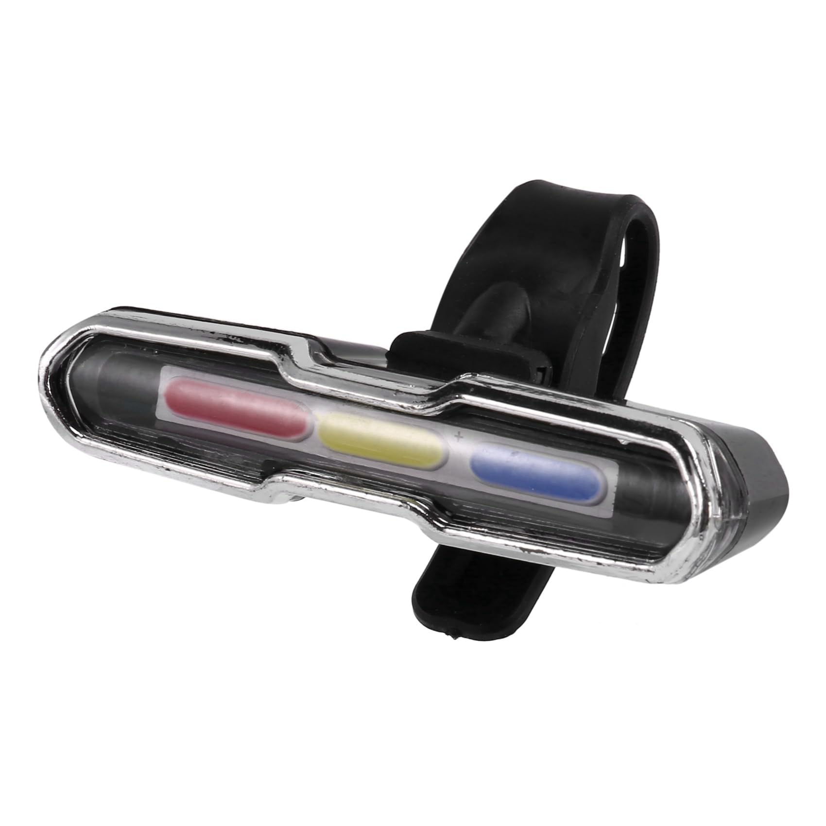 20X Feu Arriere de Velo Rechargeable USB Batterie au Lithium LED Velo Feu Arriere Lampe de Casque de Velo Support de Lampe de Velo Rouge-Blanc-Bleu Couleur de Lampe