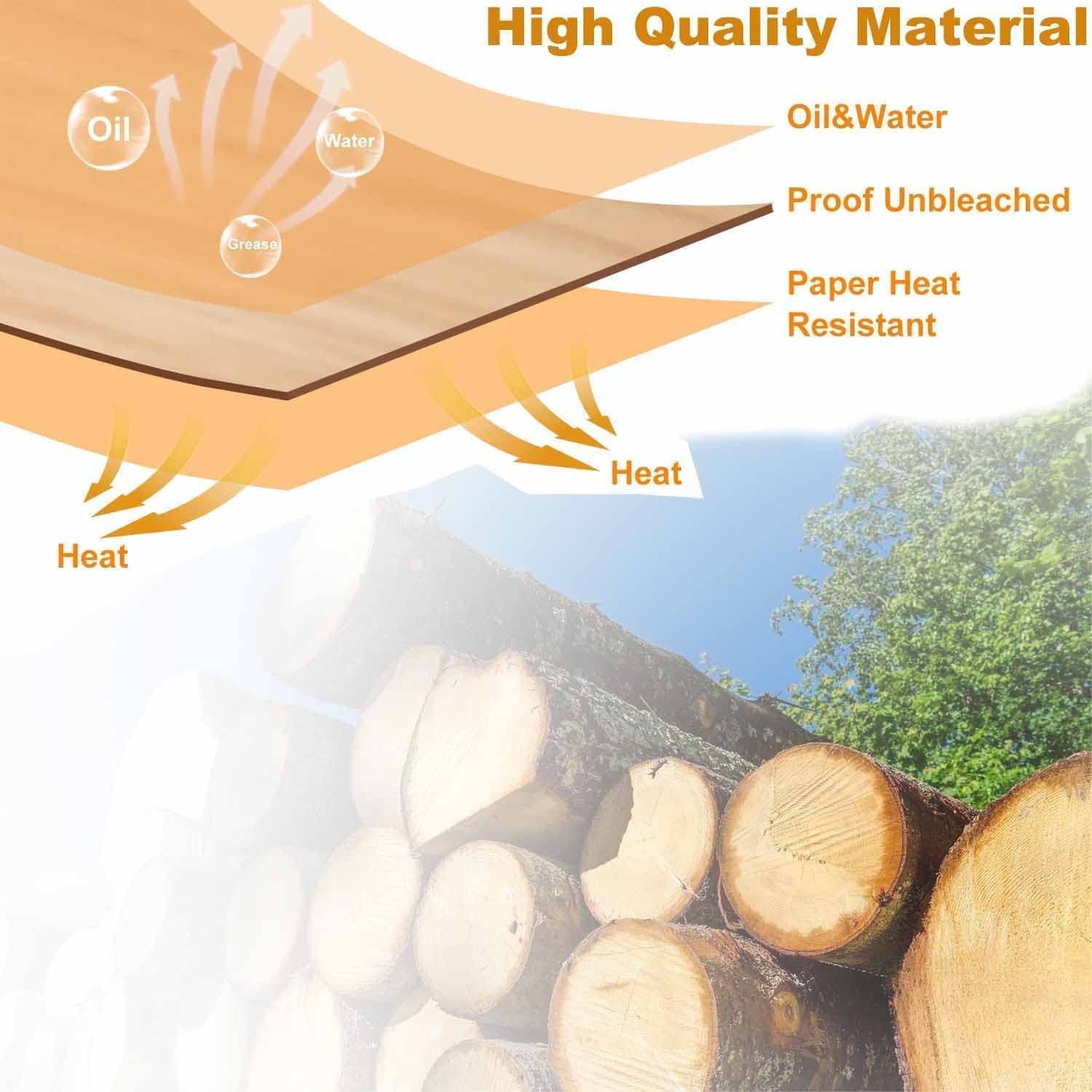 Papel Freidora Aire, 100 Piezas 20CM Accesorios Freidora de Aire, Moldes para Freidora de Aire, Papel para Freidora de Aire sin Aceite para Cecotec Cosori 5,5 L, sin BPA — view 5