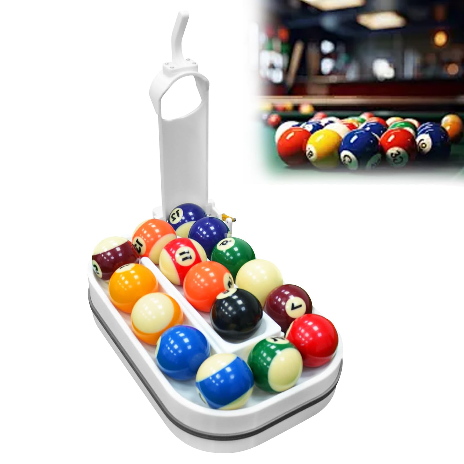 Rastrelliera per palline da biliardo stampata in 3D, strumento per allenamento biliardo, triangolo portatile per esercitazioni costanti, con kit di manutenzione