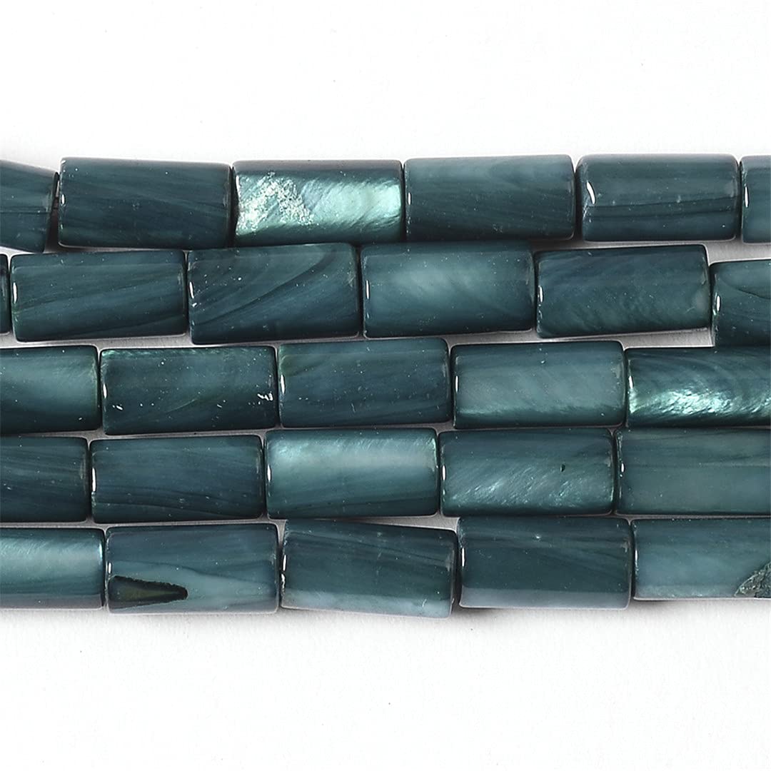 Perles d'espacement cylindriques vert foncé 7x4mm pour fabrication de bijoux bracelets