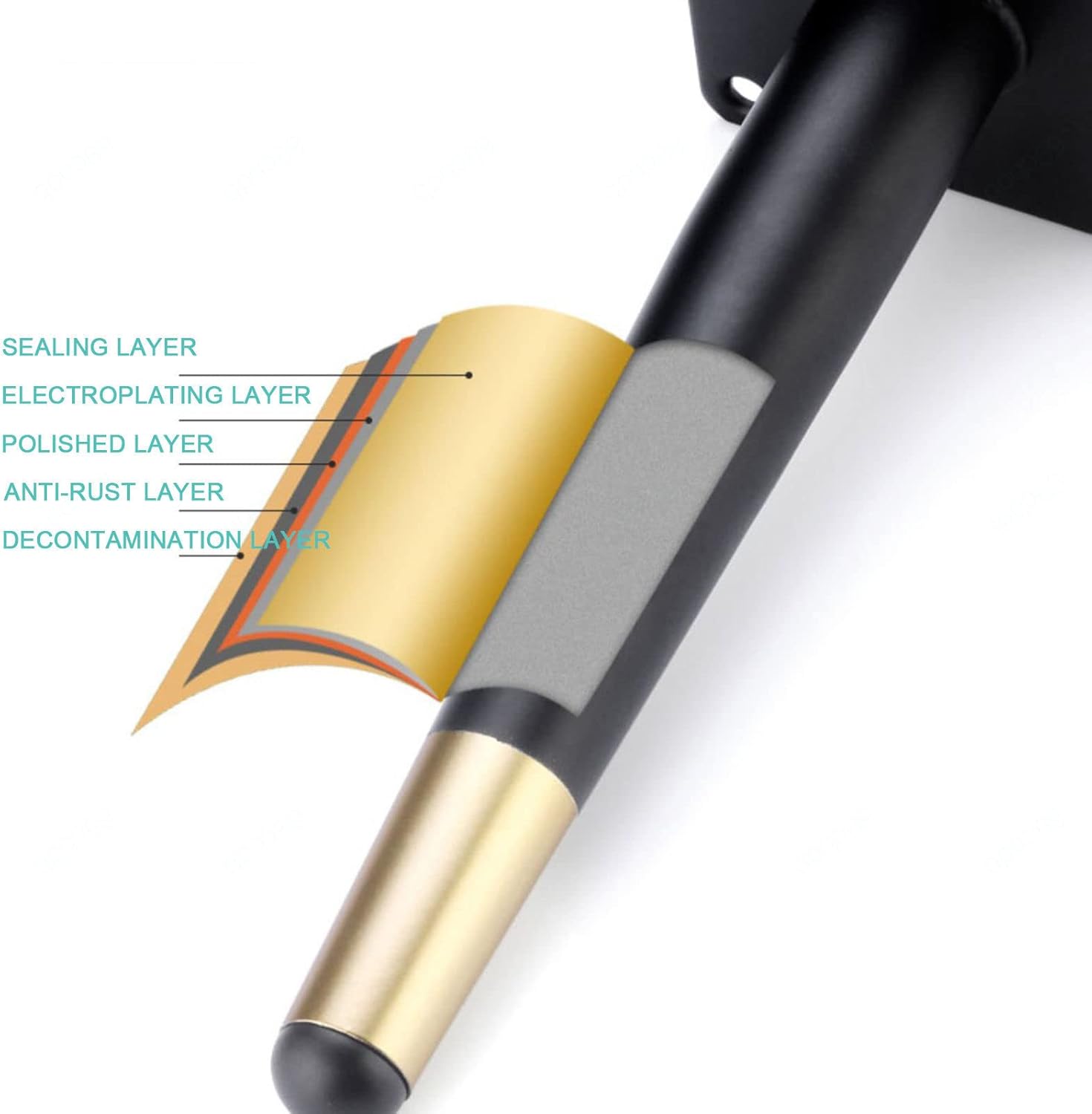 Metal Furniture Legs,4Pcs,Tapered Support Legs,Sofa Legs,Table Replacement Legs,Modern Design,Gold Furniture Legs,Kitchen Legs,TV Cabinet,Gold-17cm/6.7in