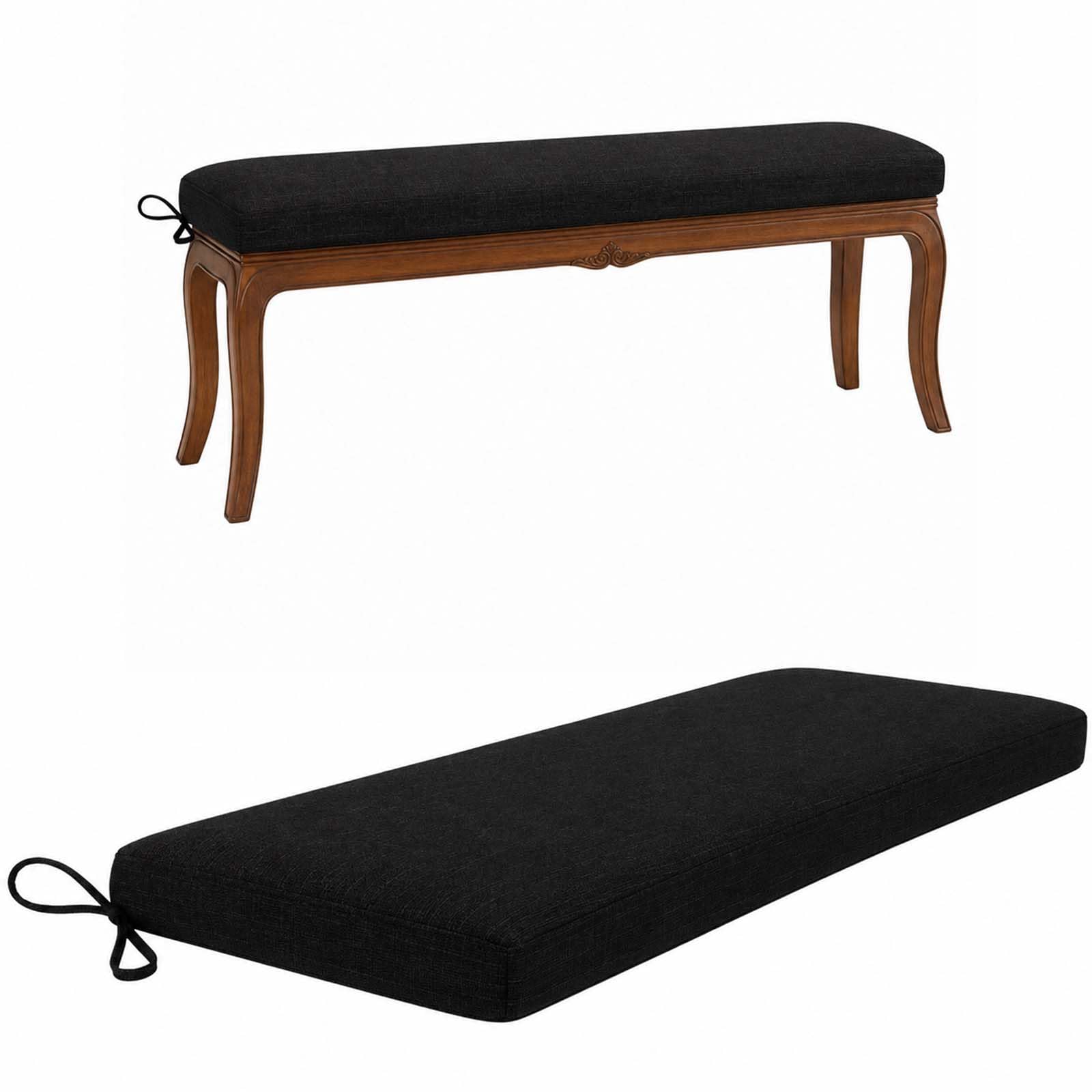 Coussins pour bancs de jardin mousse 50D déhoussable lavable