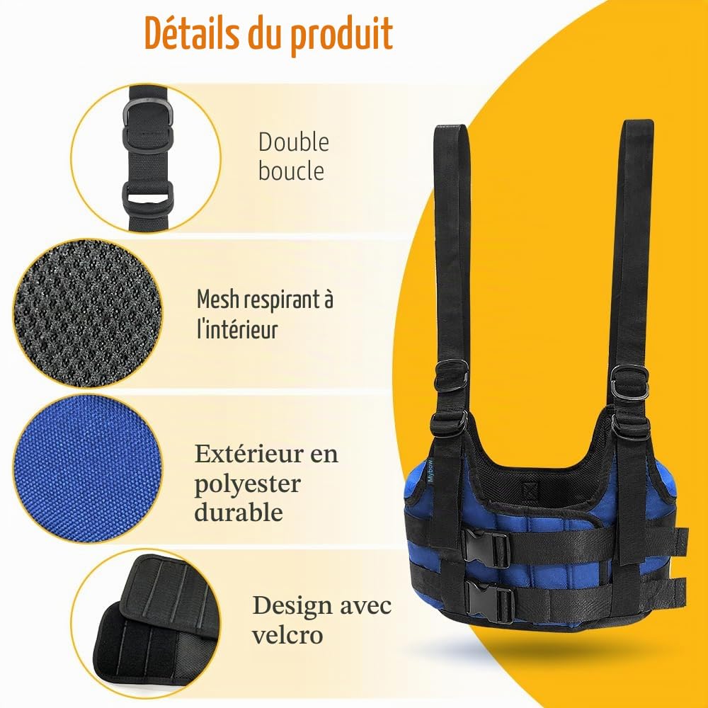 Étireur dorsal, dispositif de traction lombaire, ceinture de décompression de la colonne vertébrale pour soulager la douleur, ceinture d'étirement du dos, harnais de décompression thoracique de