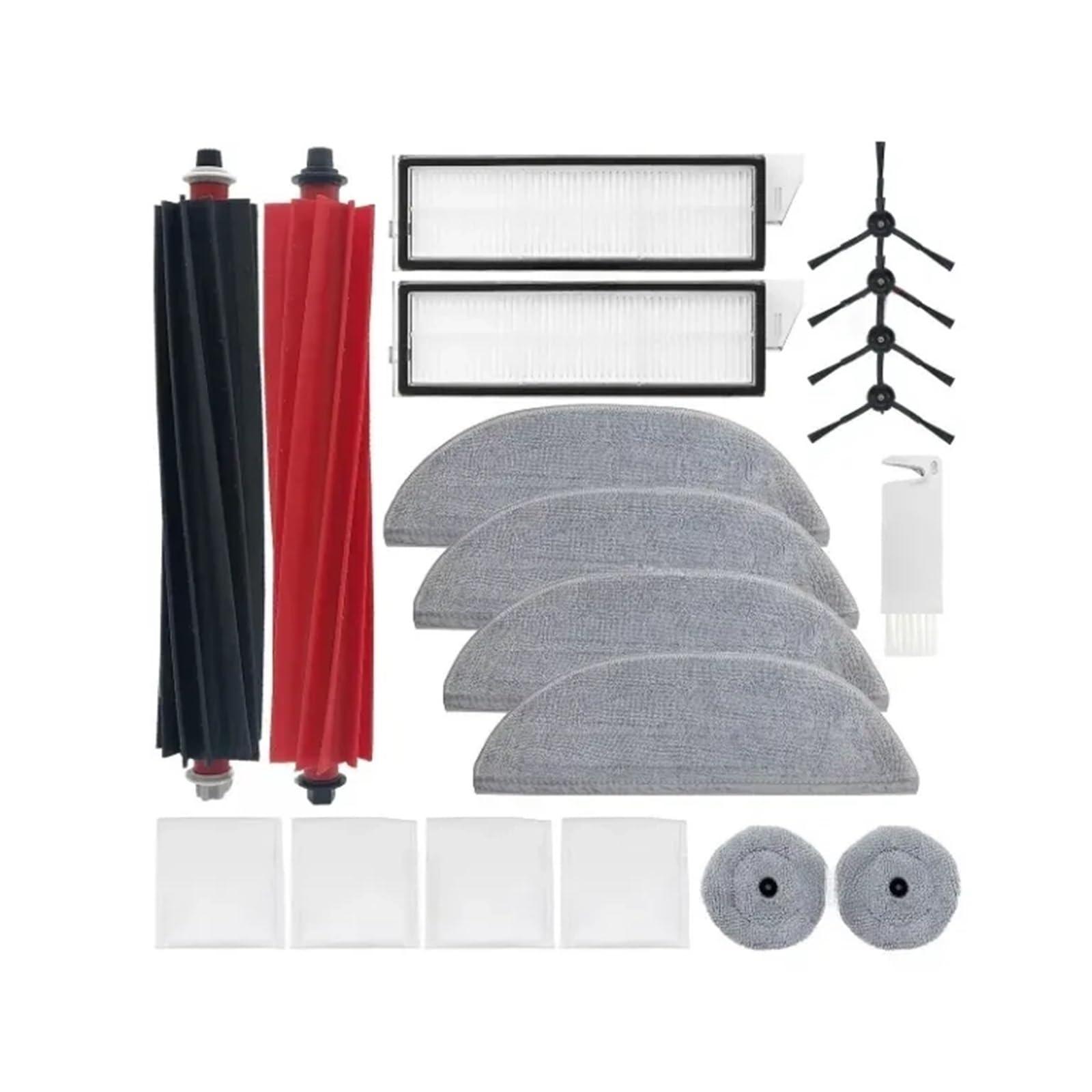 PORRSYDCD Mop Choth Vacuum Bags Side Brush Filter Replaceable Spare Parts，Compatible With Roborock S8 MaxV Ultra Robot Vacuum Cleaner Accessories(19 Pcs)