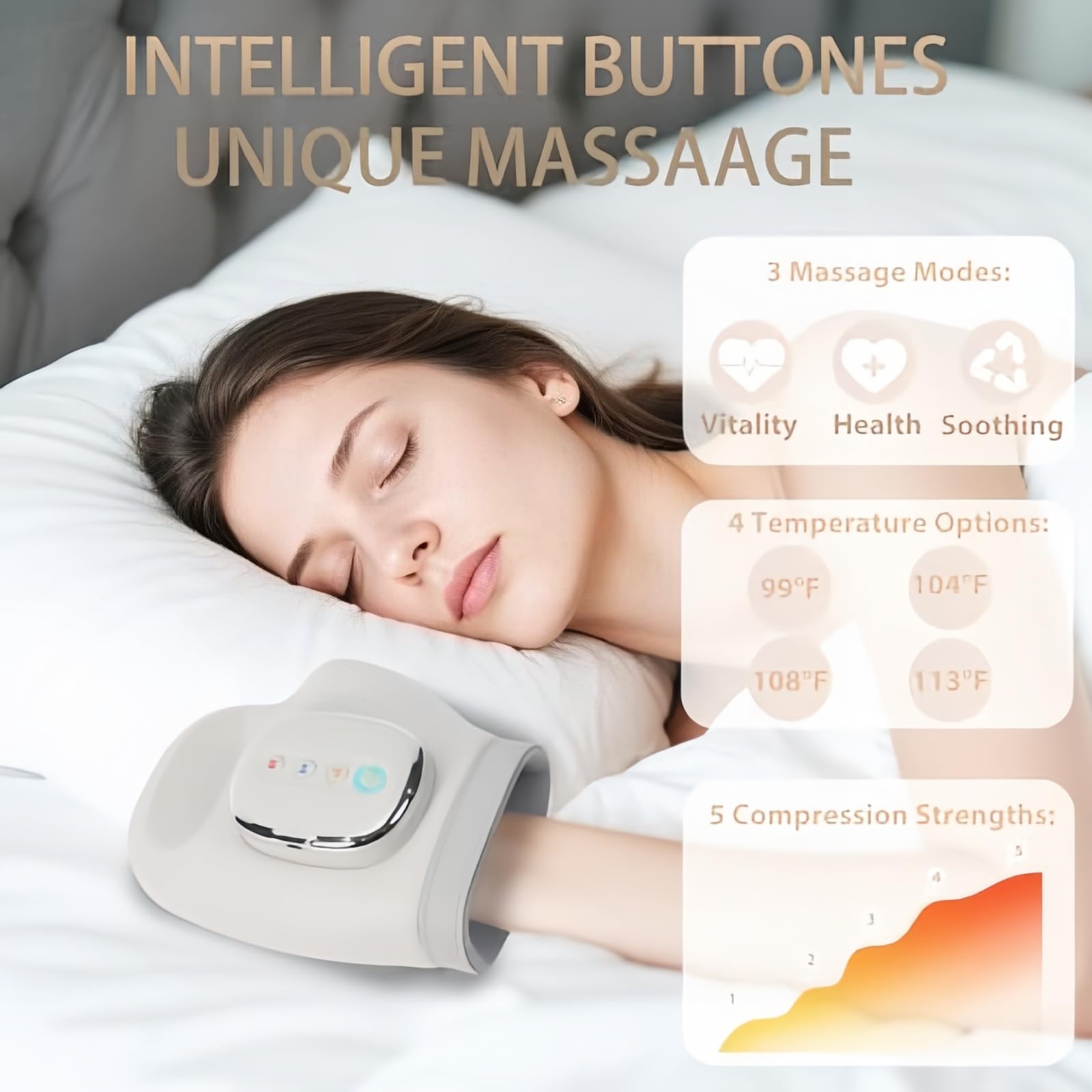 Wärme-Handmassagegerät,3 in 1 Handmassagegerät– mehr Leichtigkeit für müde Hände,CalmHand | Keine steifen Finger, kein Kribbeln, kein nagendes Schmerzgefühl mehr. (B)