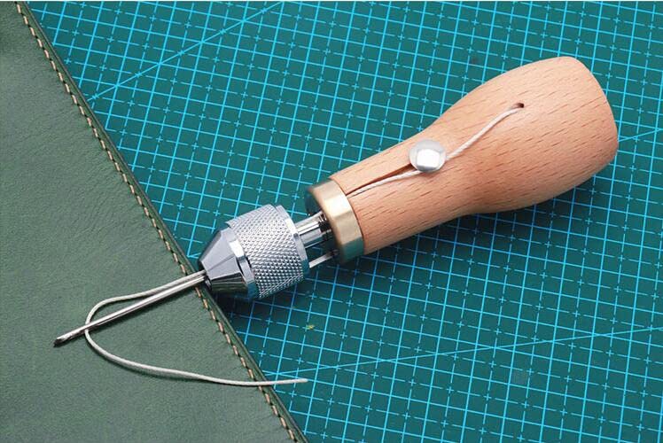 Professional Sewing Awl Hand Stitcher Repair Tool Kit for Leather Belt Repair Lockstitch Set