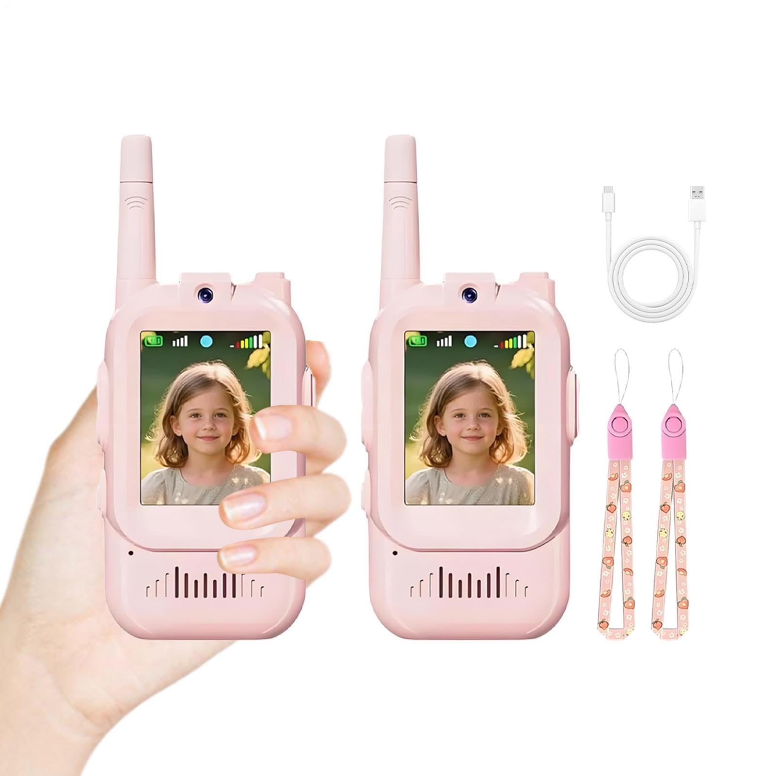 Walkie Talkies De Video para Niños,Modos De Voz Divertidos Intercomunicador Juego Exterior Jardín | Intercomunicador De Video Recargable,para Niños Niñas Juegos Familiares Acampada Navidad