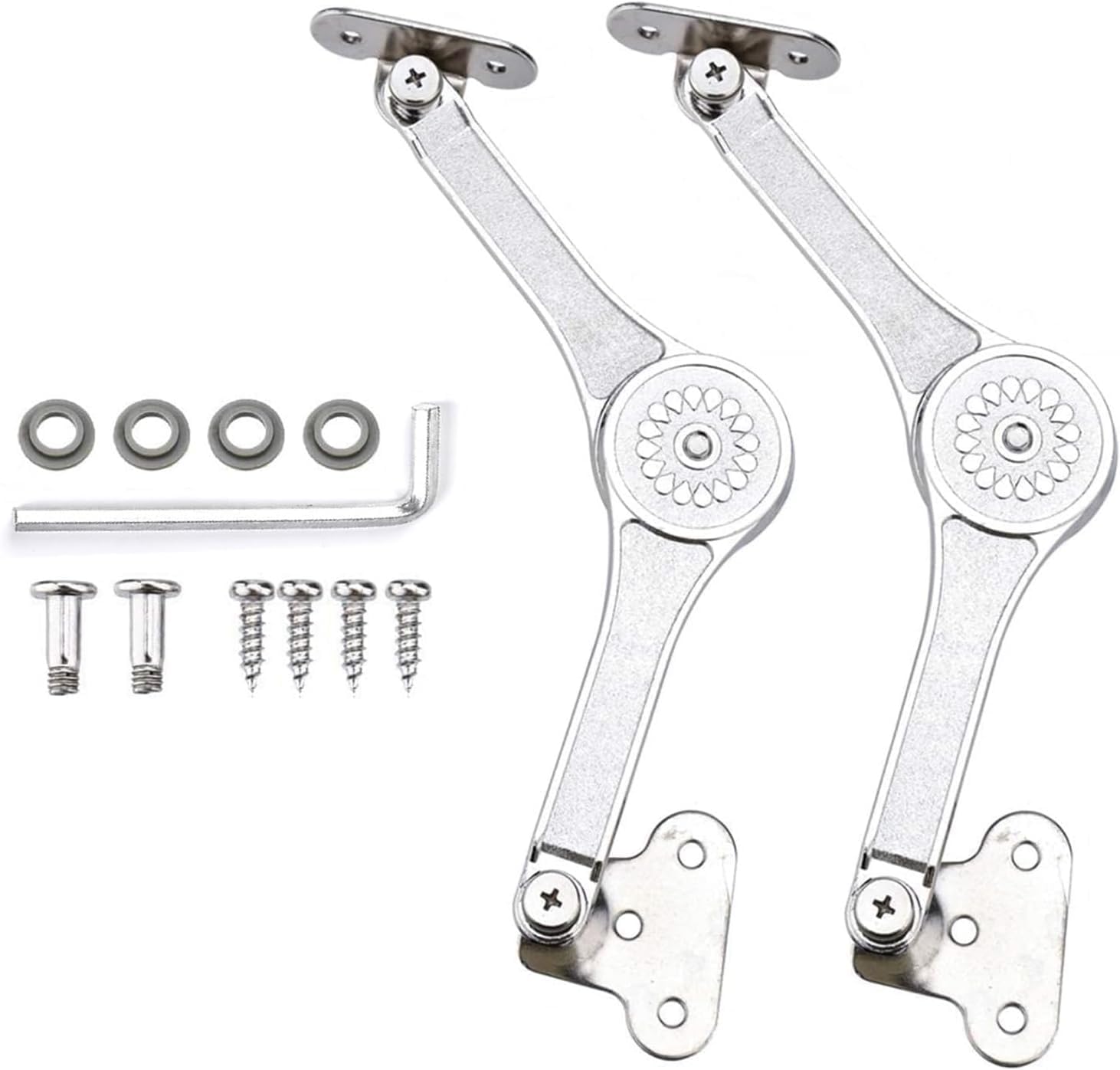 ZONGHUN Lid Support Hinge BADALU Toy Box Hinges Soft Close,Heavy Duty Lid Stay Hinges Perfect for Cabinet,Closet,Wardrobe or Toybox 110 Degree(110 Degree-Ferrari 2PC) โ image 1
