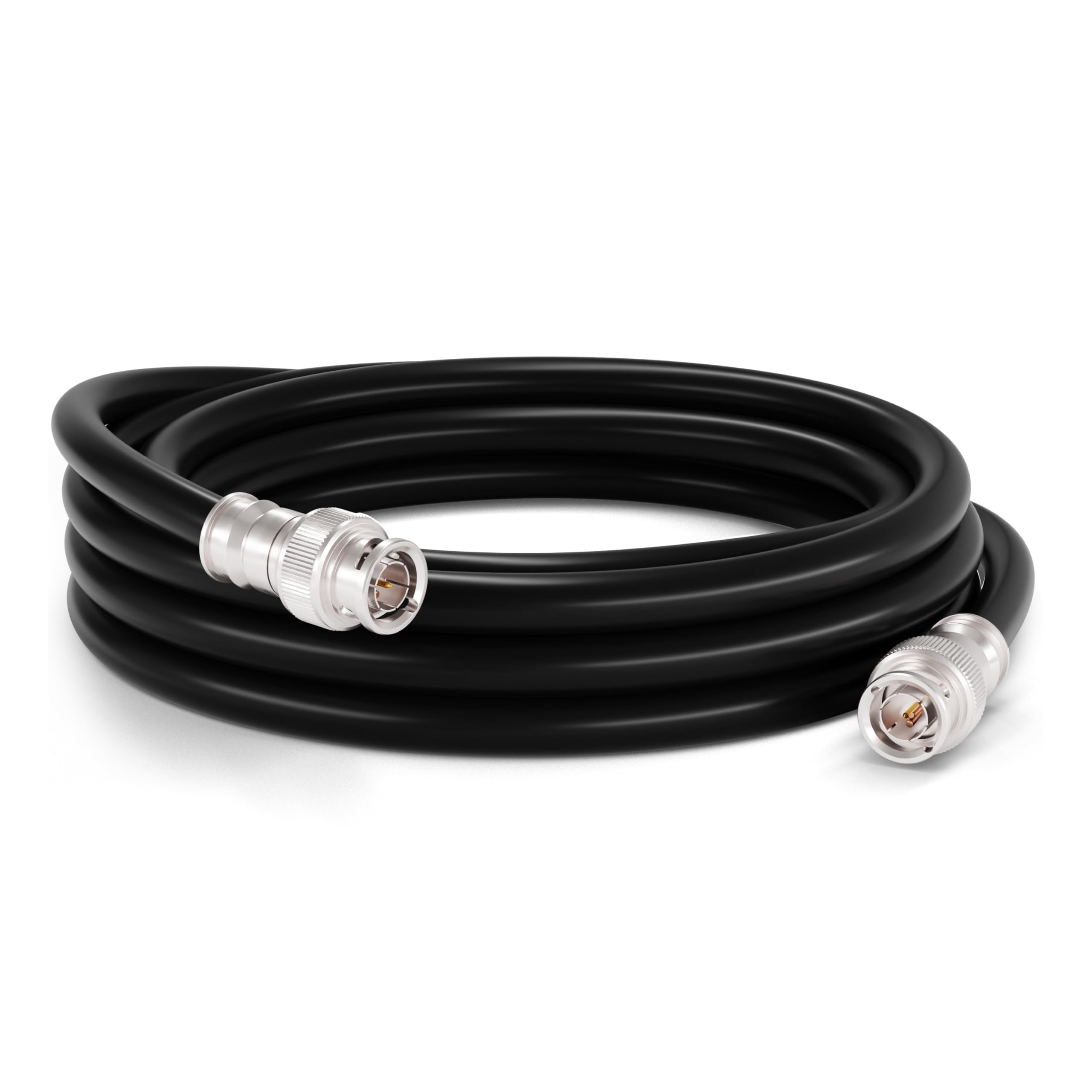 THE CIMPLE CO 20 FT BNC Cable with 2 Male BNC Connections - 75 Ohm, Low Loss HD-SDI and SDI Cable - Black, 20 Feet (6 Meters)