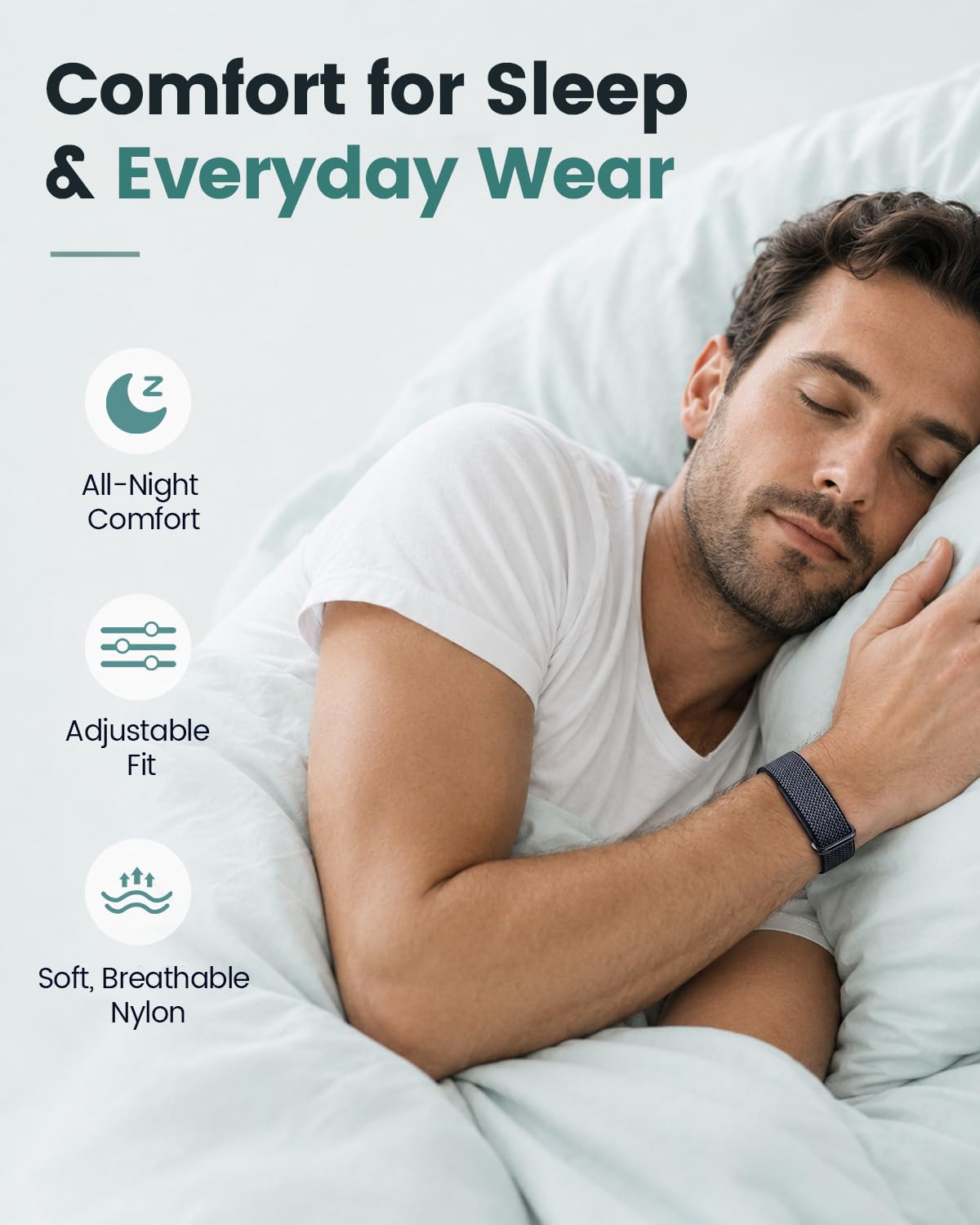 Lot de 3 bracelets en nylon compatibles avec Google Fitbit Air Performance Loop Band | Bracelets de sport pour Fitbit Air sans écran - Fermeture - Doux et respirant - Tissé - Pour homme et femme