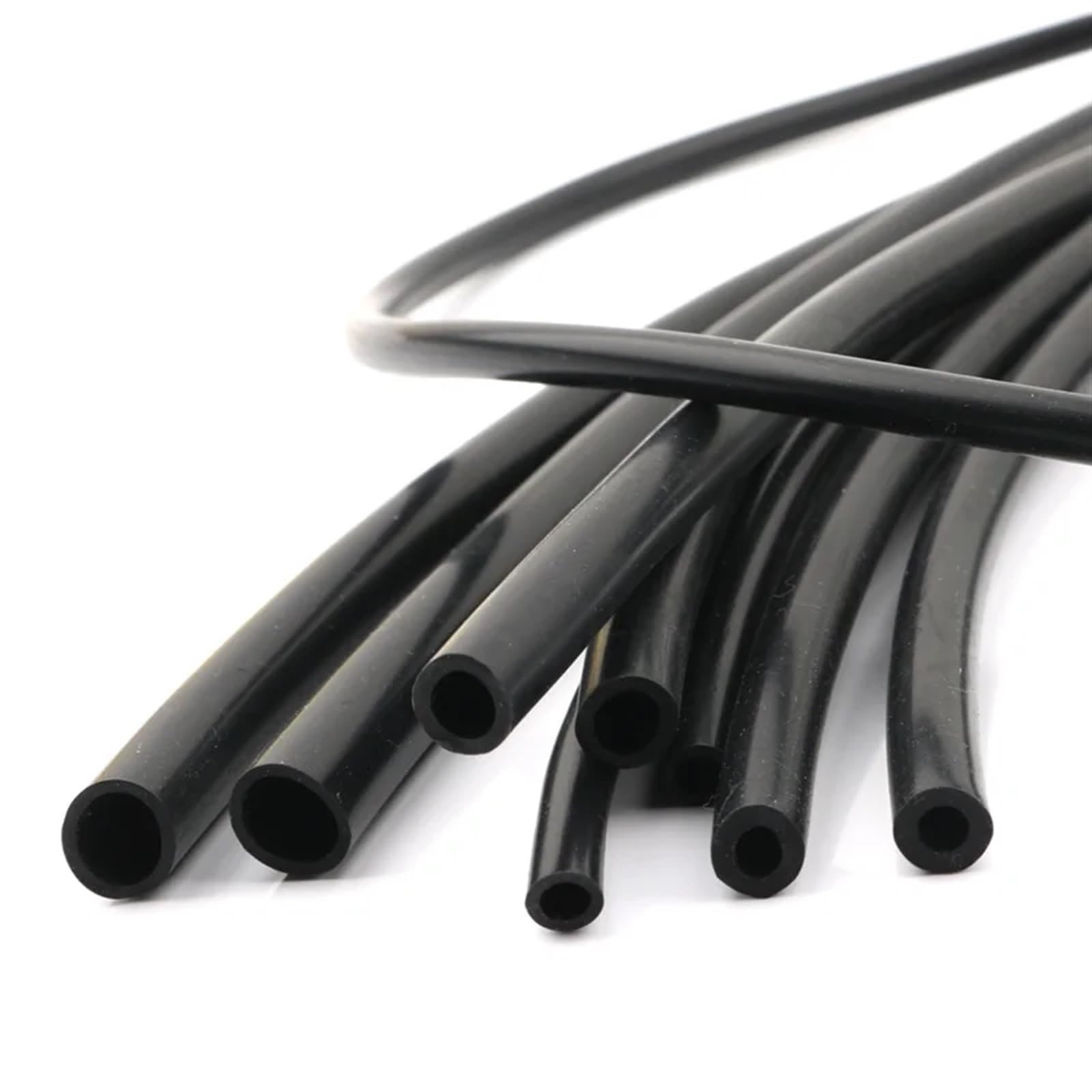 Tubo Gasolina Moto Manguera de goma flexible de silicona negra de 1 m/5 m/10 m, 1, 2, 4, 5, 6, 7, 8, 9, 10, 11, 12, 14 y 16 mm. Tubo de silicona blanda flexible(10 Meters,ID 15mm x OD 20mm)
