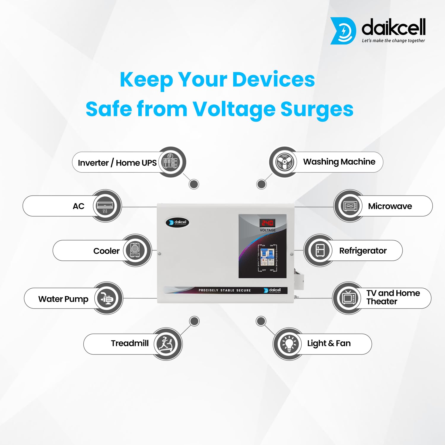 Daikcell 10KVA Voltage Stabilizer - Protect Your Appliances -4