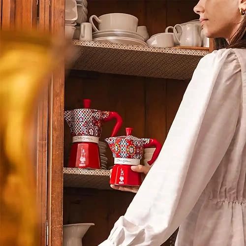 Miniatura 7 de Bialetti Dolce & Gabbana Mocha Express 3 tazas Open Fire (máquina de café, máquina de café expreso, Makinetta)