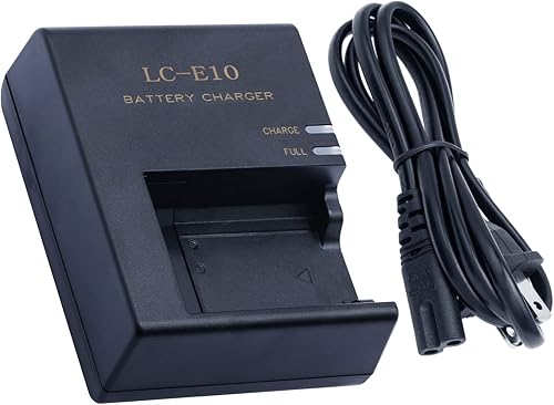 LC-E10 Cargador de batería para Canon LC-E10 LC-E10C LC-E10E Batería compatible con EOS Rebel T3 T5 T6 T7 T100 1500D 2000D 3000D 4000D 1300D 1200D