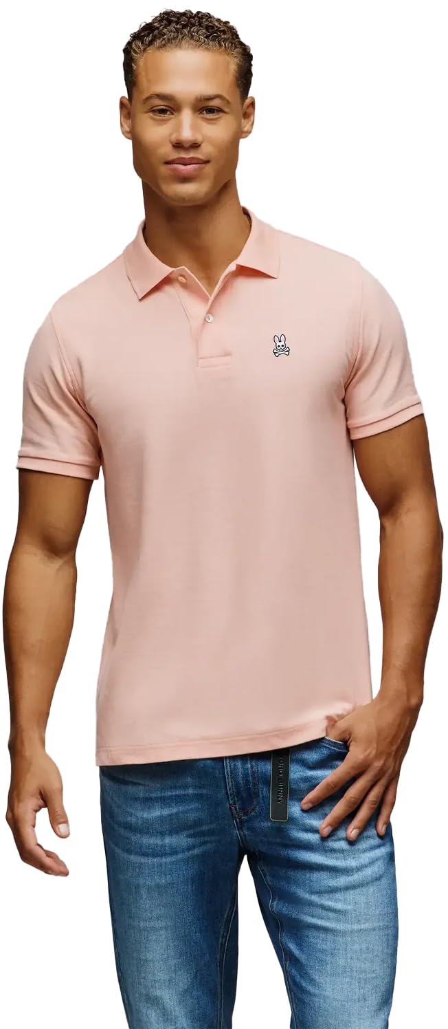 Bunny Men's The Classic Pique Polo Shirt, Peach Melba, XX-Large