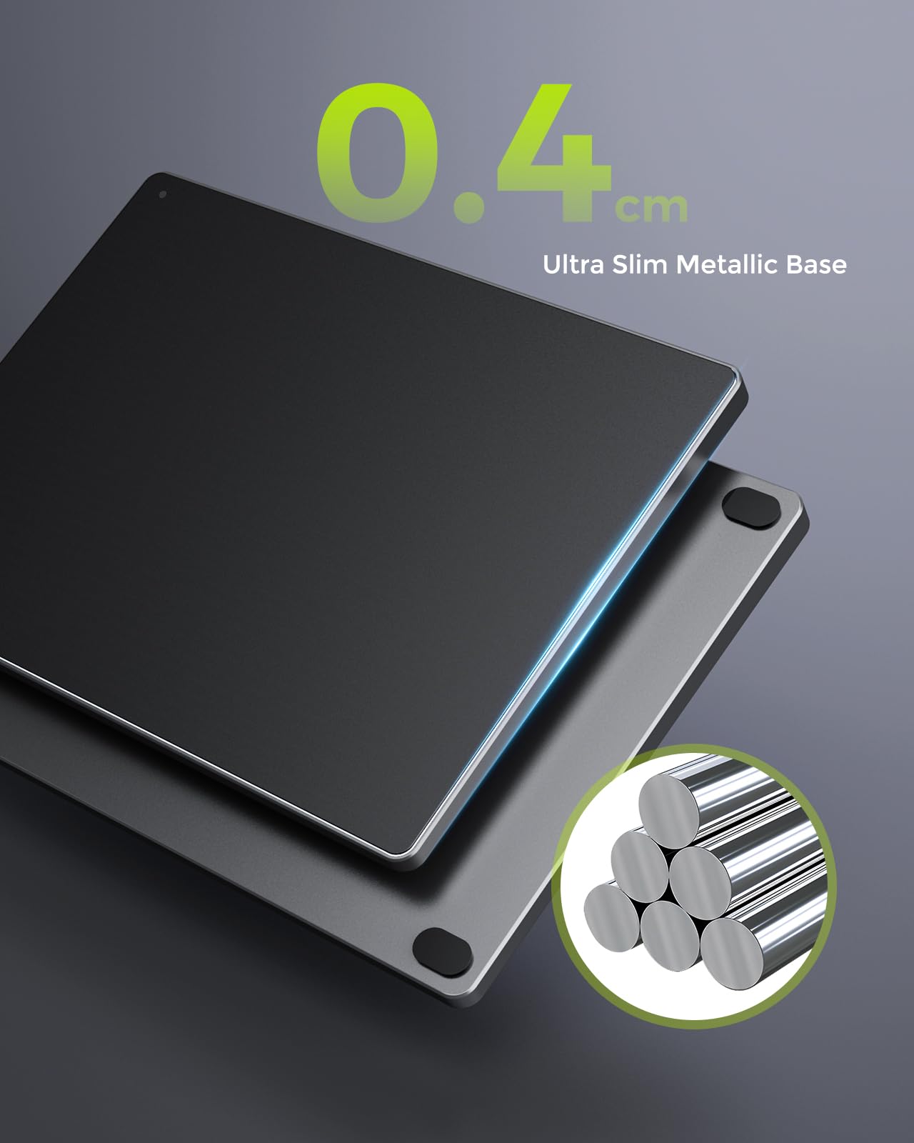 seenda Touchpad per PC, trackpad esterno in alluminio con navigazione multi-touch, mouse touchpad ad alta precisione con cavo solo per Windows 11/10, computer/laptop, nero e grigio