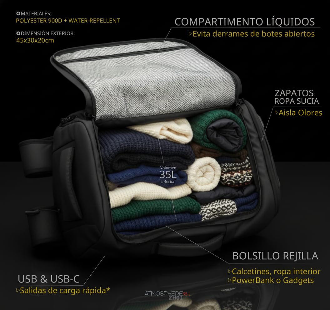 Podróżne plecaki kabinowe samoloty na bagaż podręczny 35 l unisex 50 x 30 x 20 plecak podróżny na laptopa 15-17 cali plecak próżniowy mężczyźni kobiety, Czarny (Black), 35L, Taktyczne