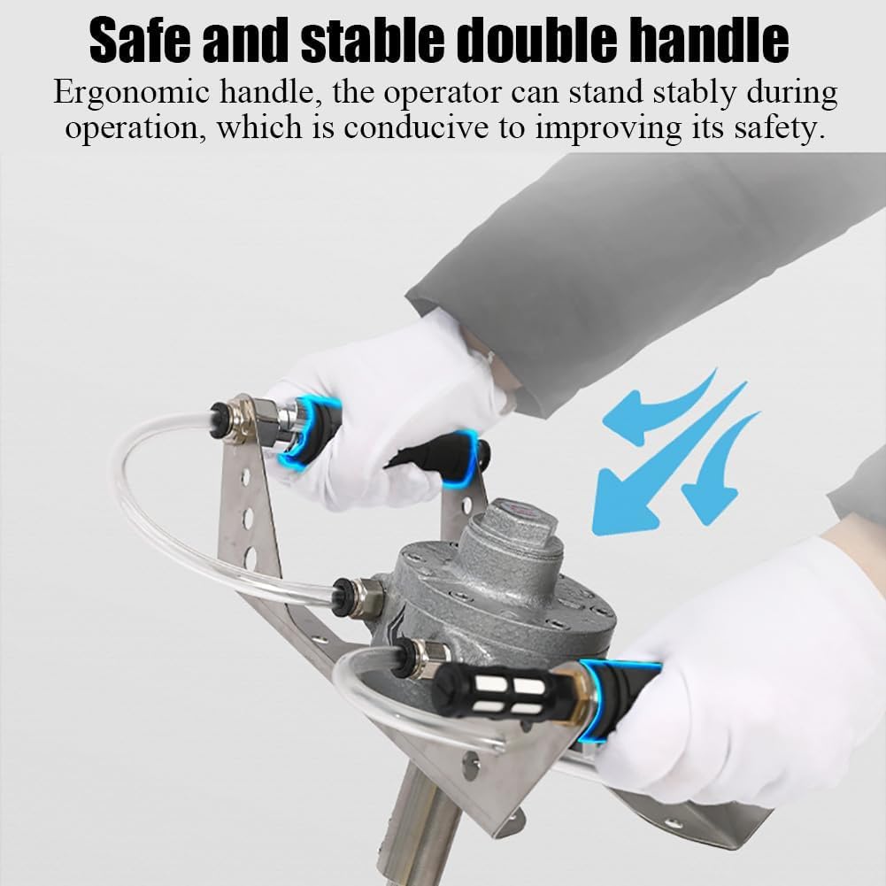 Miscelatore Pneumatico Portatile, agitatore per Vernici da 20-100 Litri, velocità Regolabile, Alta Potenza 3000 Giri/min, Impugnatura ergonomica, per misce(