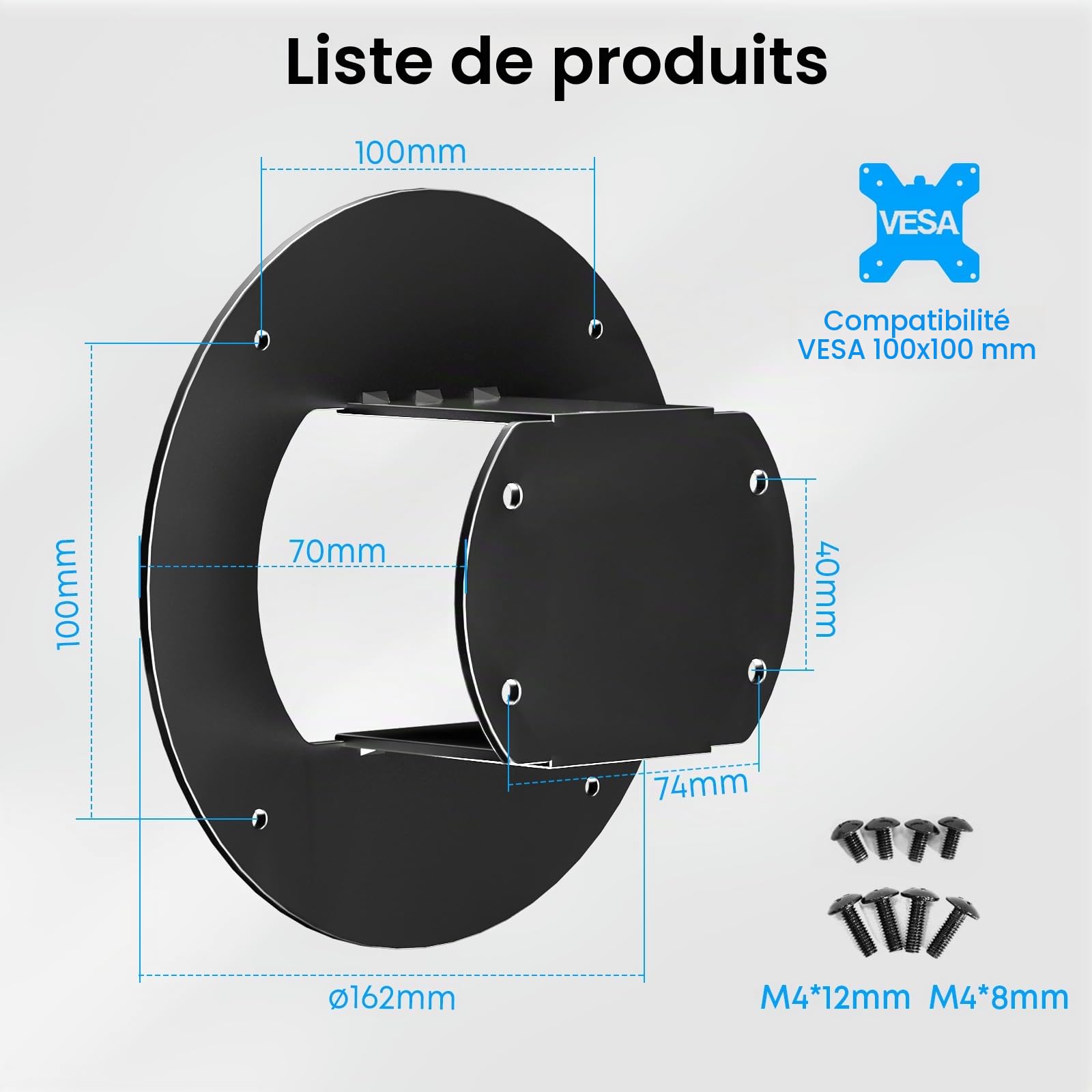 PUTORSEN Montior Adaptateur VESA Compatible avec Les Samsung Odyssey G9, Neo G9, CRG9, CHG9, CHG90, Motif VESA 100x100