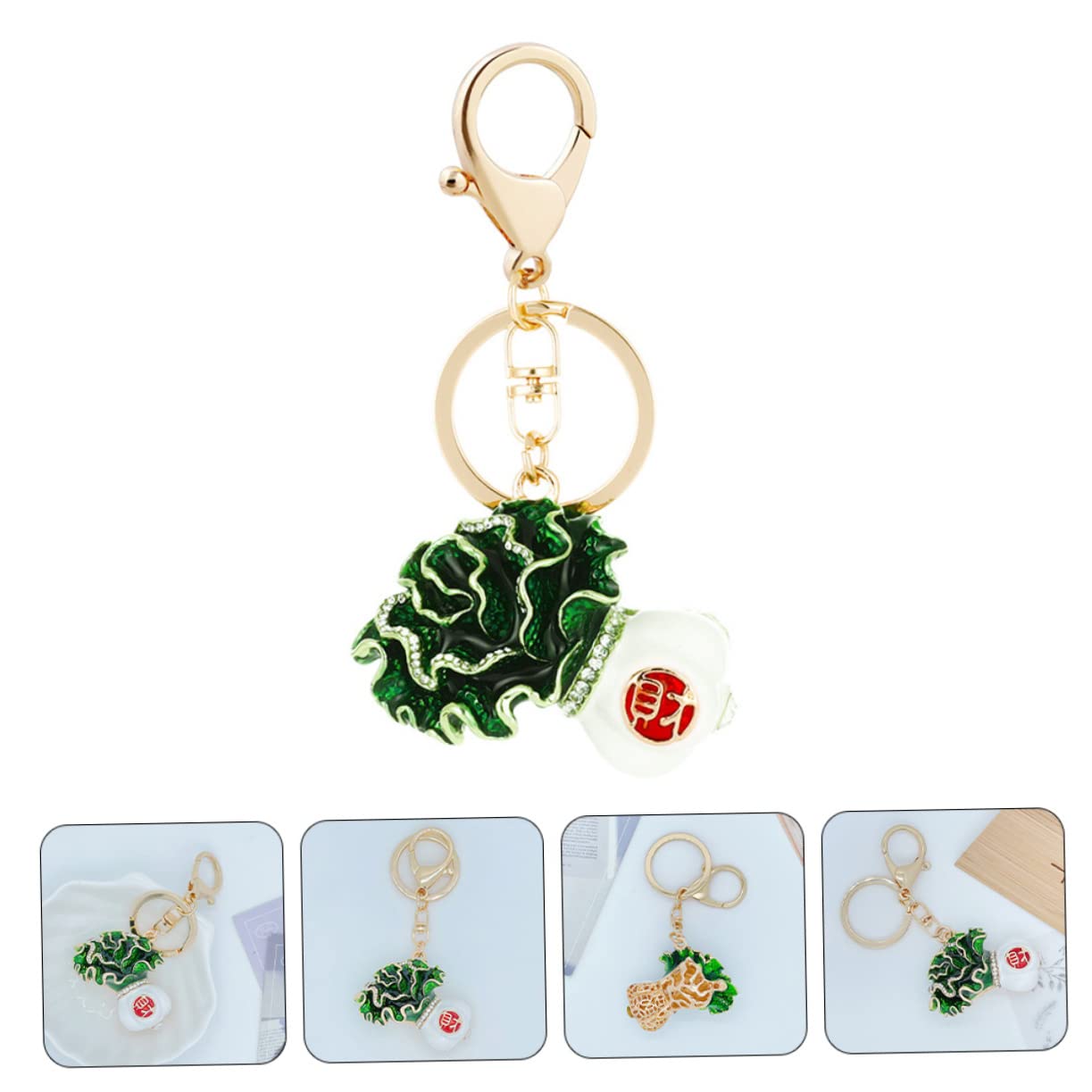 llavero de repollo titular de la llave del coche Llavero bolso colgante vegetales s del coche vegetal Colgante de llave decorativa aleación