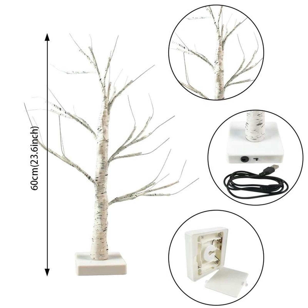 Decorazione pasquale 60 cm Betulla Casa di Pasqua Luce Regalo Festa di primavera Ornamenti da tavolo Luce Festa di Pasqua Regali per bambini-60CM A