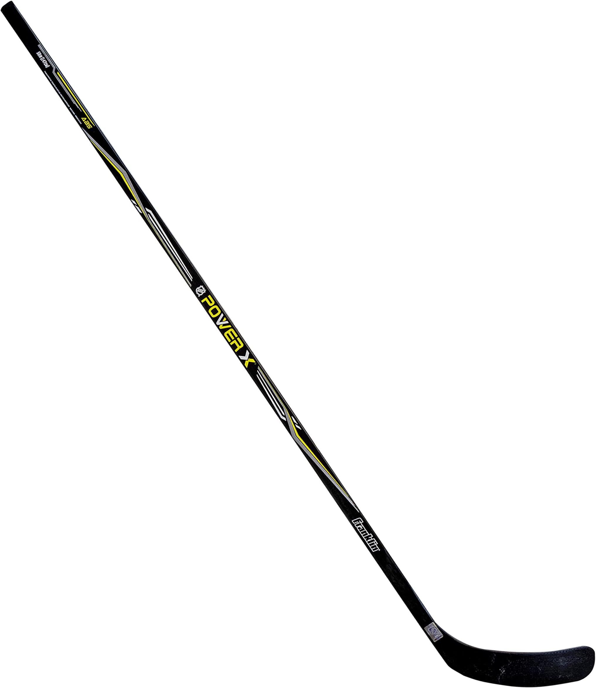Franklin Sports Power X Junior Street Hockey Sticks - Youth Outdoor Street Hockey Stick - Right + Left Handed Kids Hockey Sticks - Wood + Fiberglass Shaft - One Piece Stick - 58" + 52" Inch Sizes