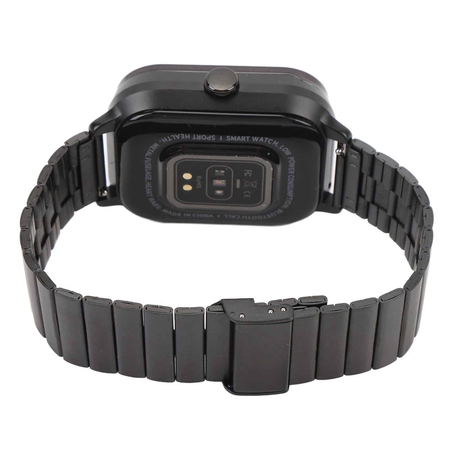 EMUKOEP 2-in-1-Smartwatch mit Ohrhörern, 2,01 Zoll, Bluetooth, Musik, Schrittzählung, Sportuhr für (Schwarzer Stahl)