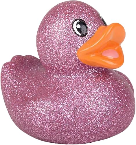 Miniatura 8 de Surtido de patos de goma con purpurina para niños, regalos de cumpleaños de baño, baby showers, verano, playa y piscina, 2 pulgadas (paquete de 100)