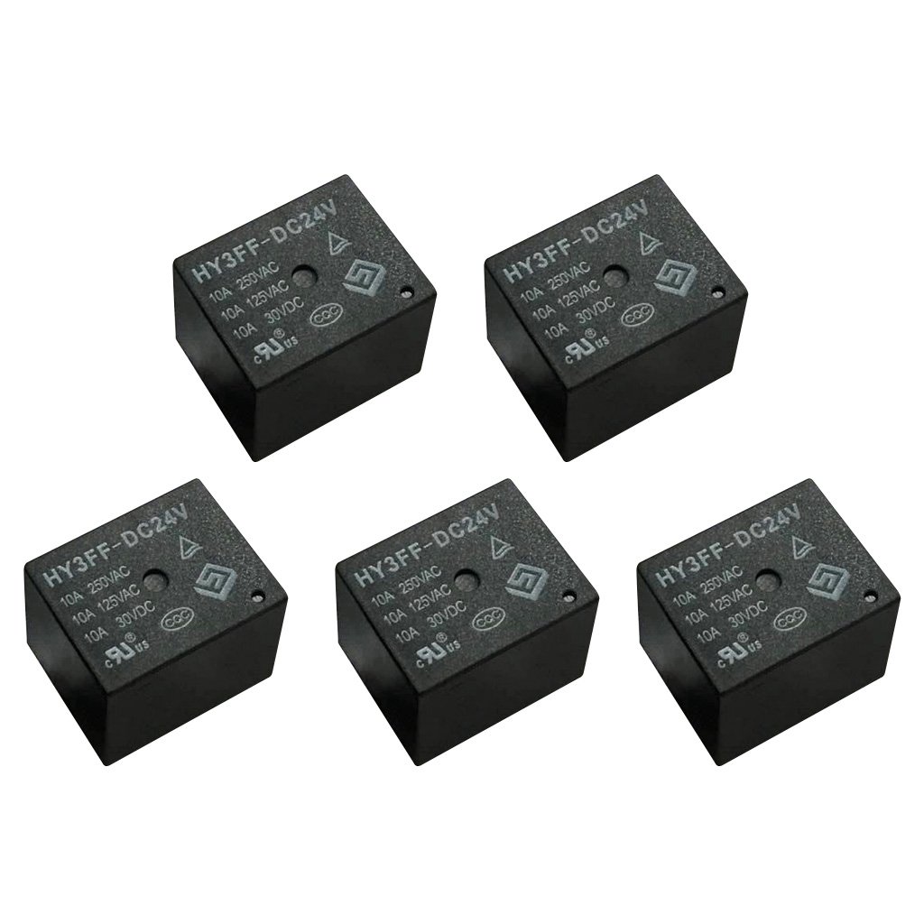 5 Pieces 24V DC Mini Power Relay SPDT 10A PCB Mount with 5 Pins HY3FF-DC24V-image-20